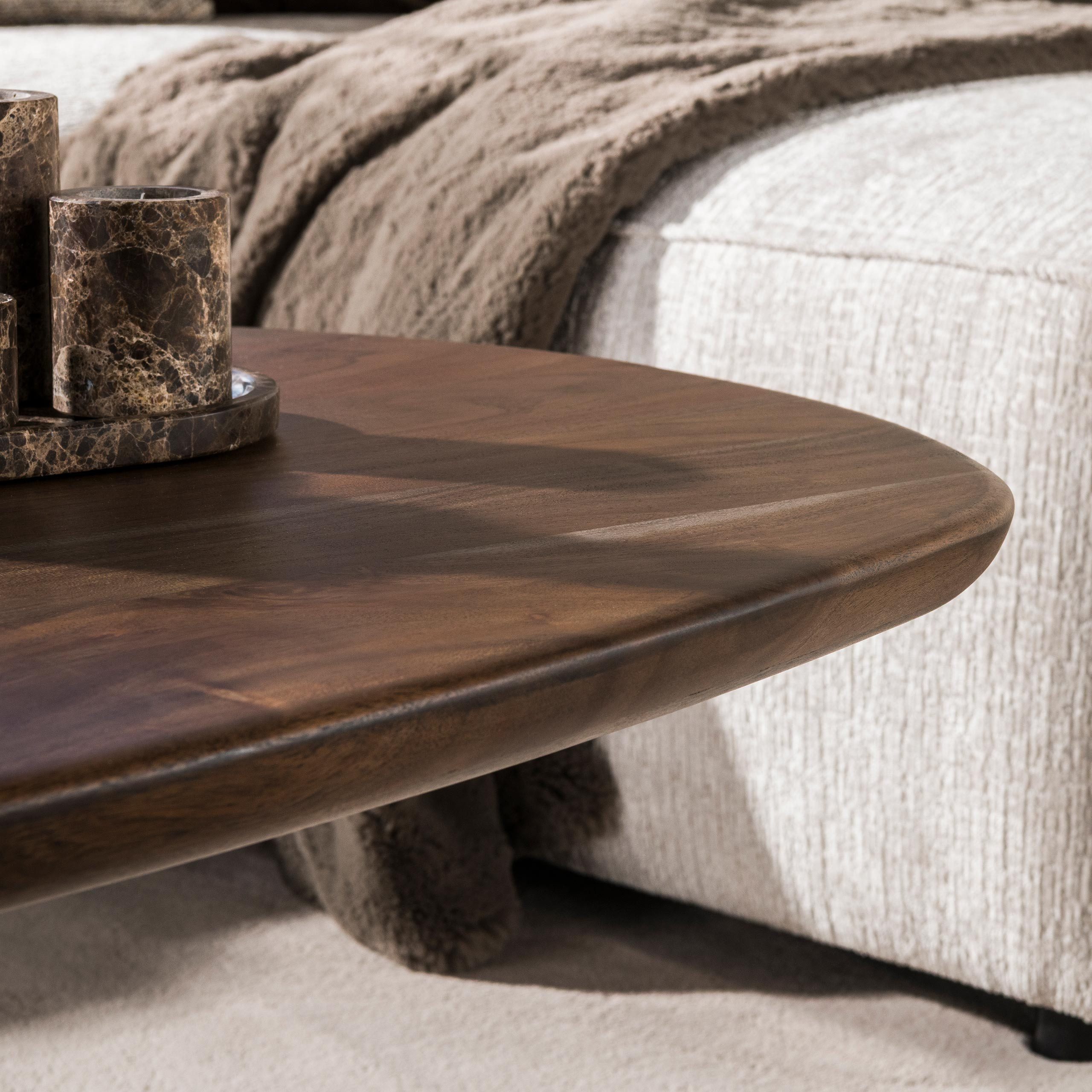 alesvelt Couchtisch CENTRAL Ovaler Massivholz-Tisch mit zentralem Säulenfuß (1-Tisch), 135x70x41,5cm – Bild 4 von 5