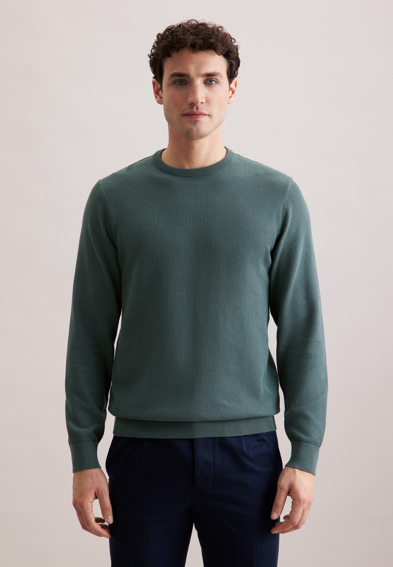seidensticker Strickpullover Schwarze Rose Rundhals günstig online kaufen