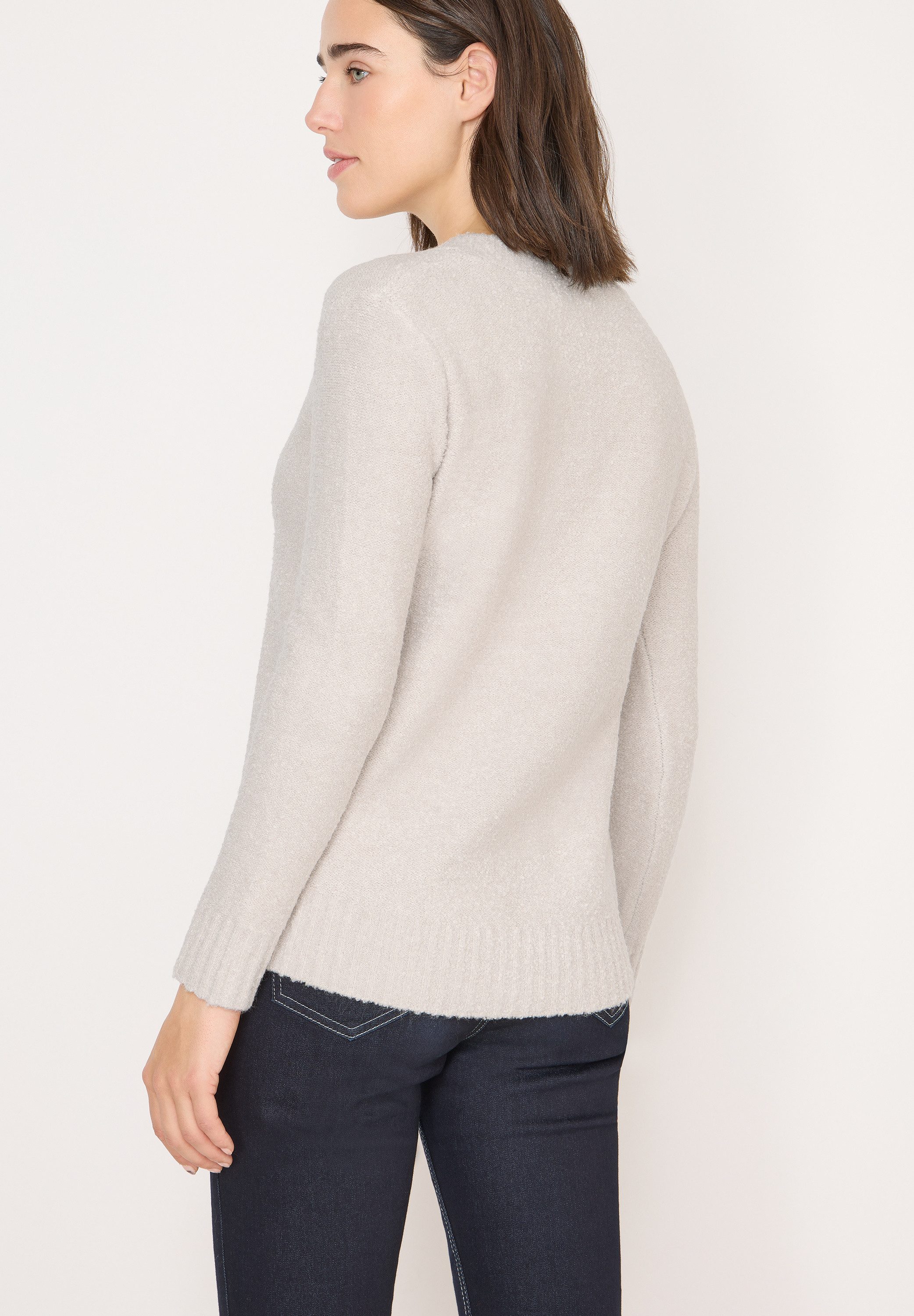 CECIL Strickpullover Bouclé V-Neck günstig online kaufen