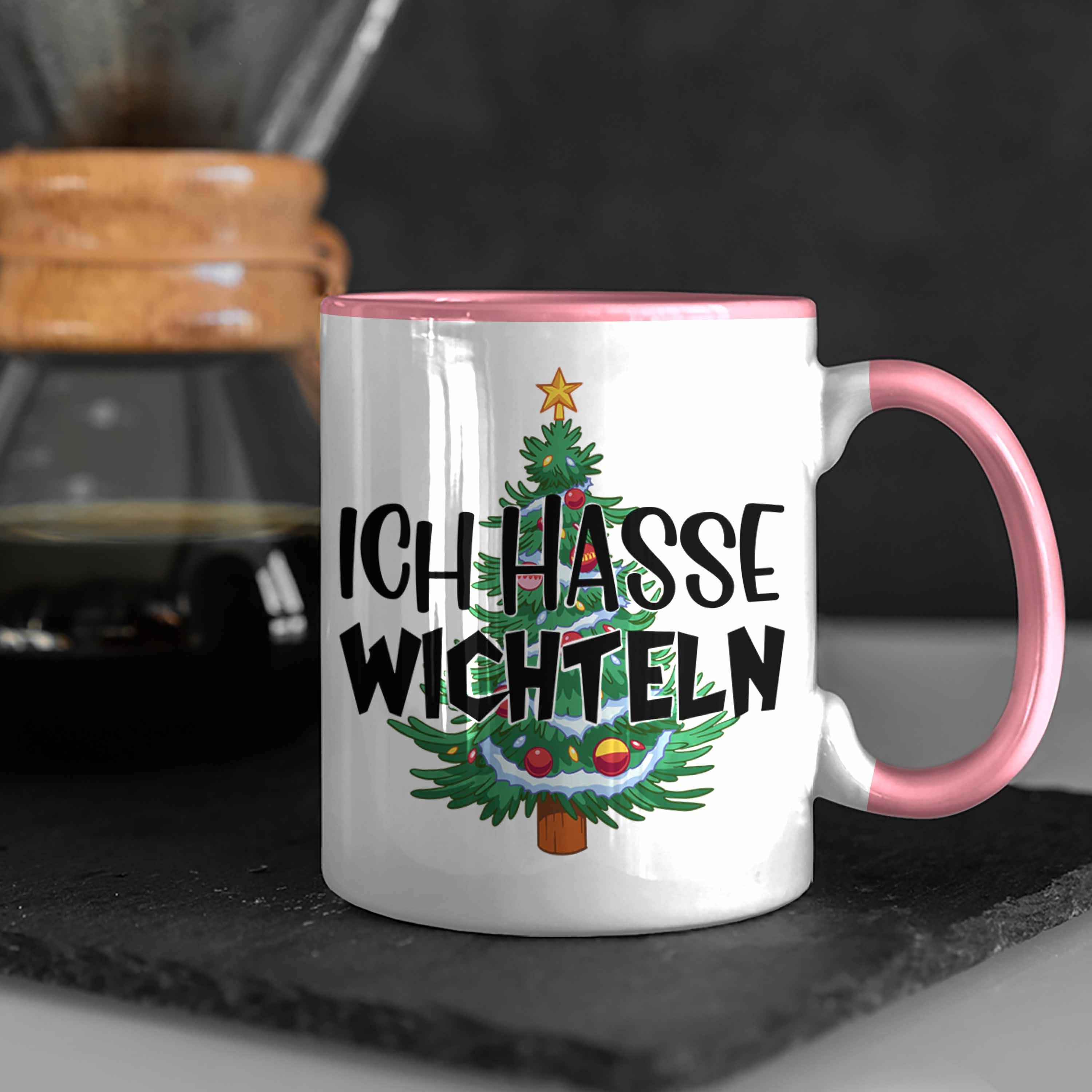 Wichteln Weihnach Rosa Frauen für Geschenk Schrott-Wichtelgeschenk Tasse Trendation Kollegen