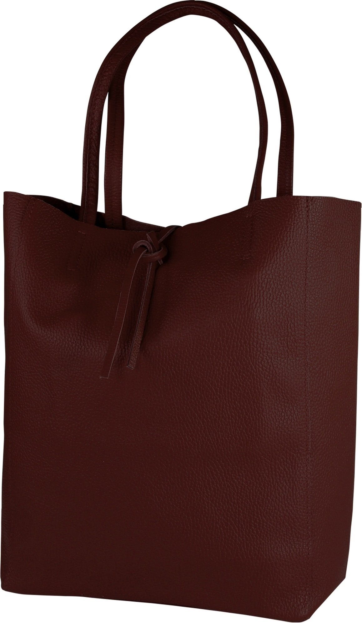 Toscanto Schultertasche Toscanto Damen Shopper Schultertasche (Shopper), Damen Shopper, Schultertasche Leder, rot, bordeaux, Größe ca. 30cm