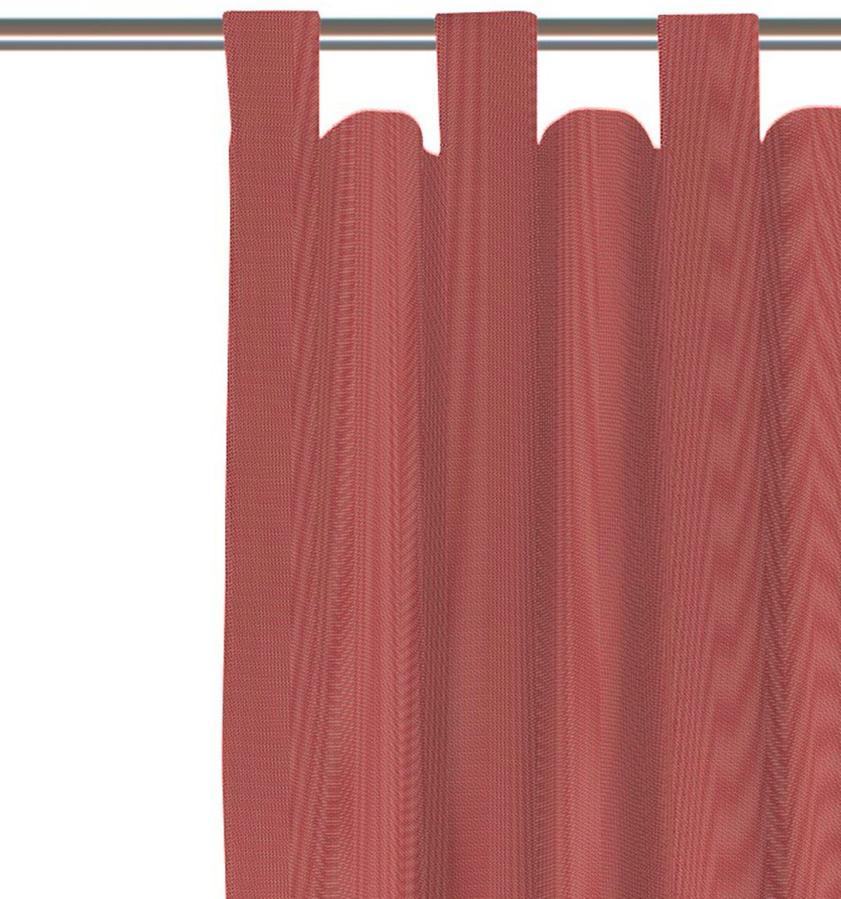 Vorhang Uni Collection light, Maß St), Wirth, blickdicht, (1 nach rot Schlaufen