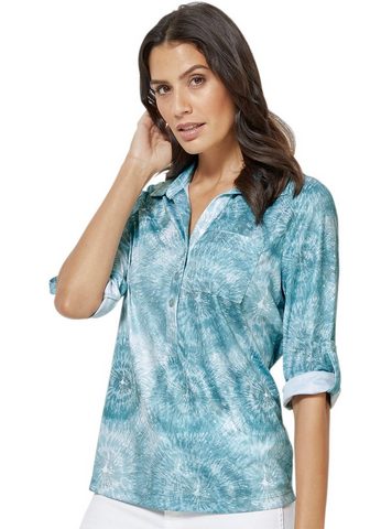 CLASSIC INSPIRATIONEN Кофта-поло с modernem Batik-Druck