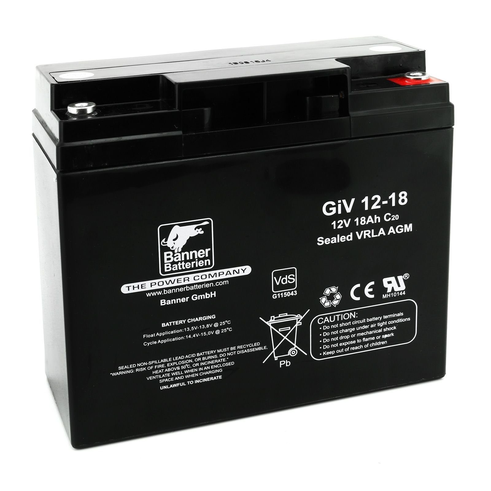 Banner Batterien Batterie Stand by Bull 12 Volt 18 Ah GIV 12-18 Batterie, 12 Volt 18 Ah GIV 12-18