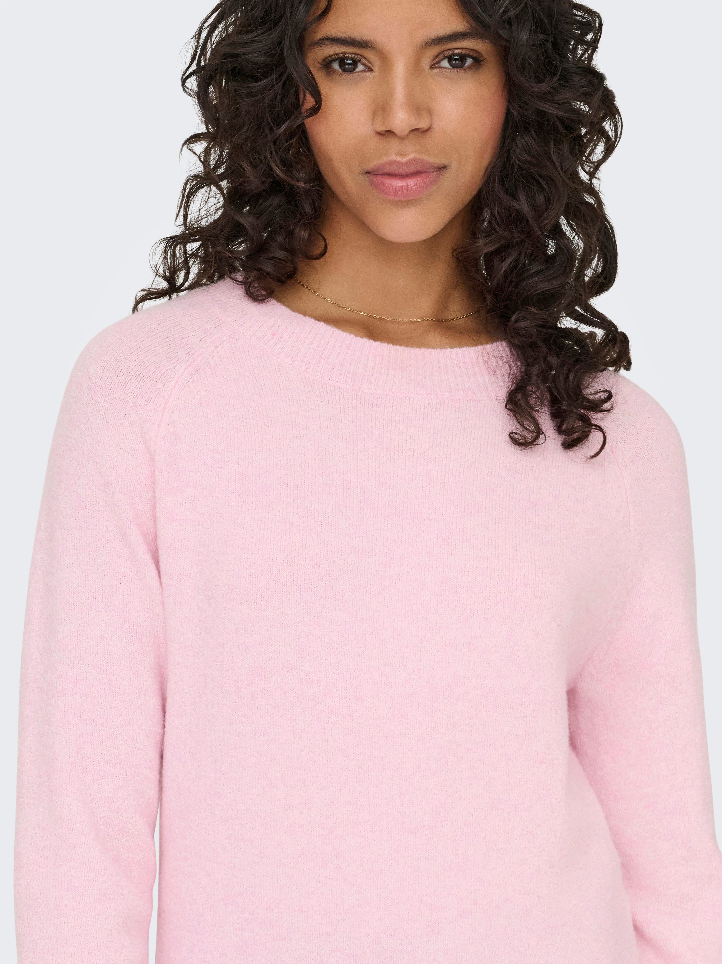 ONLY Rundhalspullover ONLRICA LIFE L/S PULLOVER KNT NOOS Materialmix, regular fit