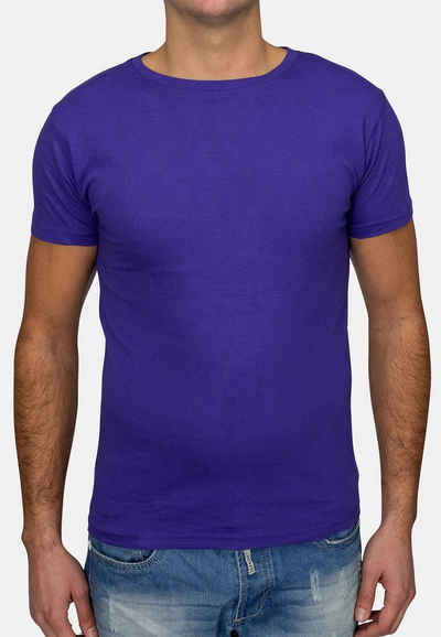 Egomaxx T-Shirt T Shirt O-Neck V-Neck H1530 (1-tlg) 1530 in Lila