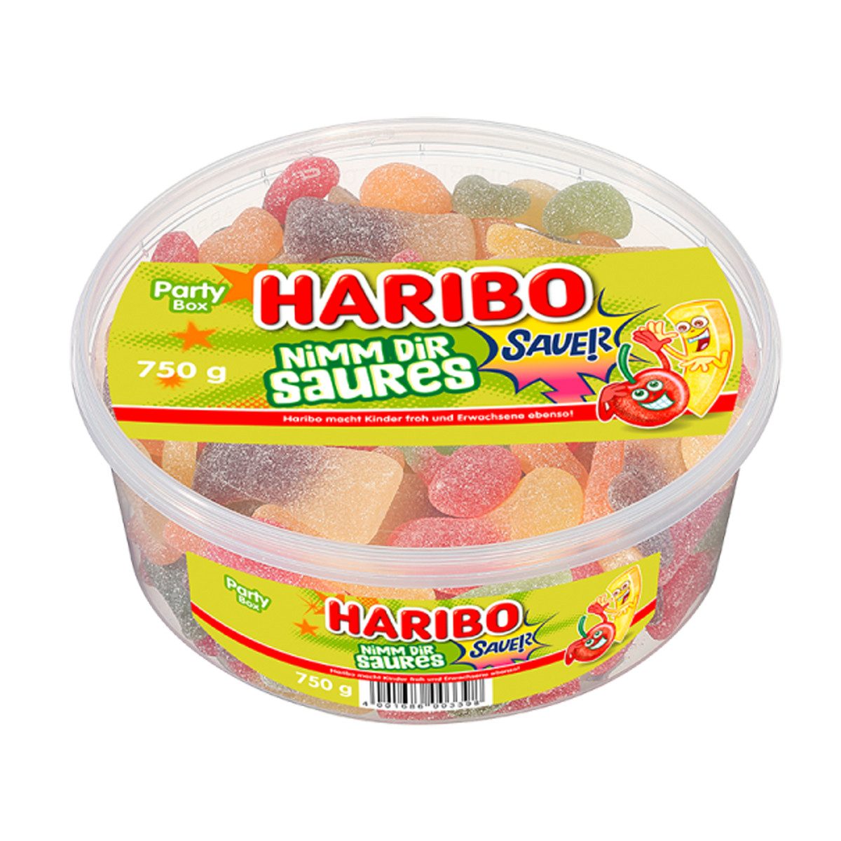 HARIBO Süßigkeit, Haribo Nimm dir Saures Fruchtgummi Party Box Saurer Mix 750g