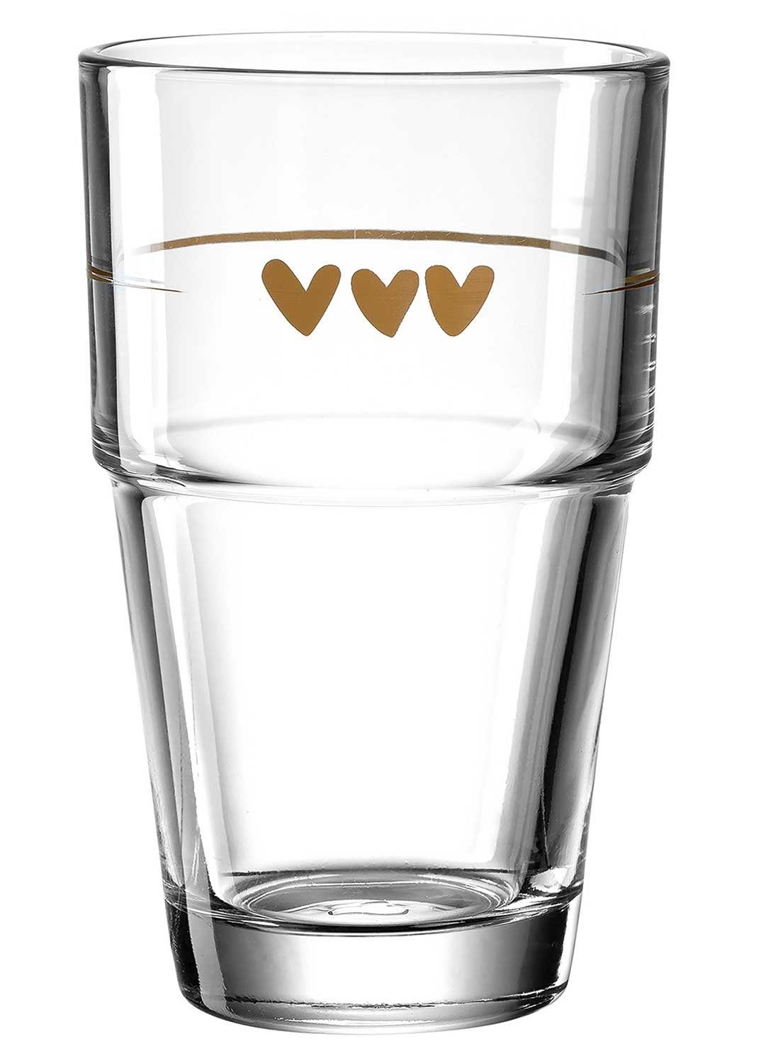LEONARDO Glas SOLO, Latte-Macchiatoglas, Braun, 410 ml, Glas, Spülmaschinengeeignet