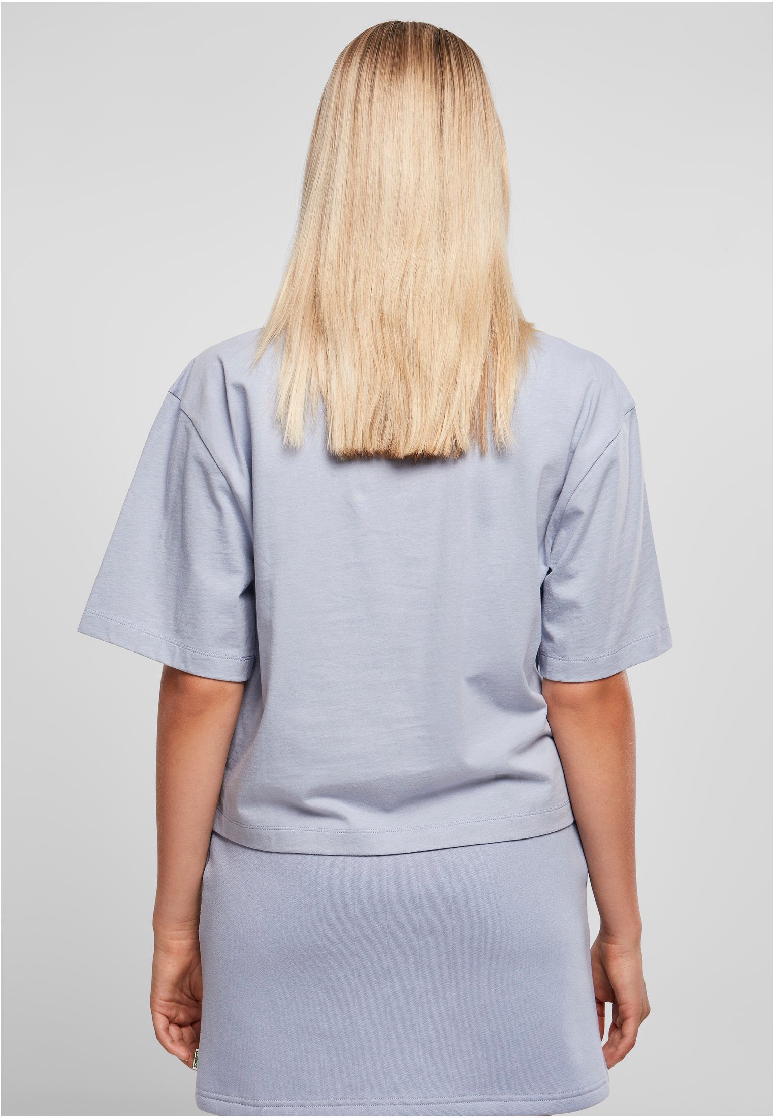 URBAN CLASSICS T-Shirt Damen Ladies Organic violablue Tee (1-tlg) Oversized