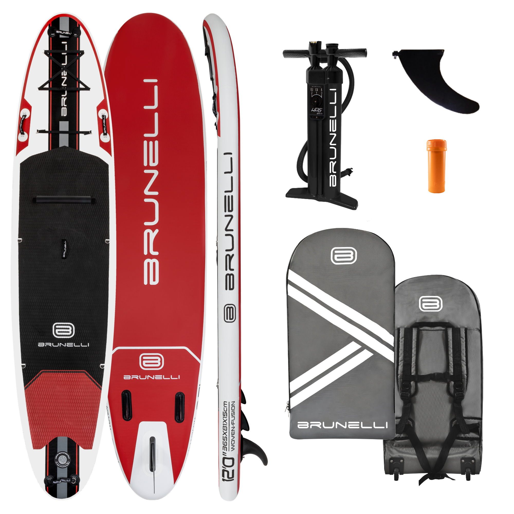 Brunelli SUP-Board BRUNELLI 10.8 Woven X Fusion Double Layer iSUP Board aufblasbar Stand