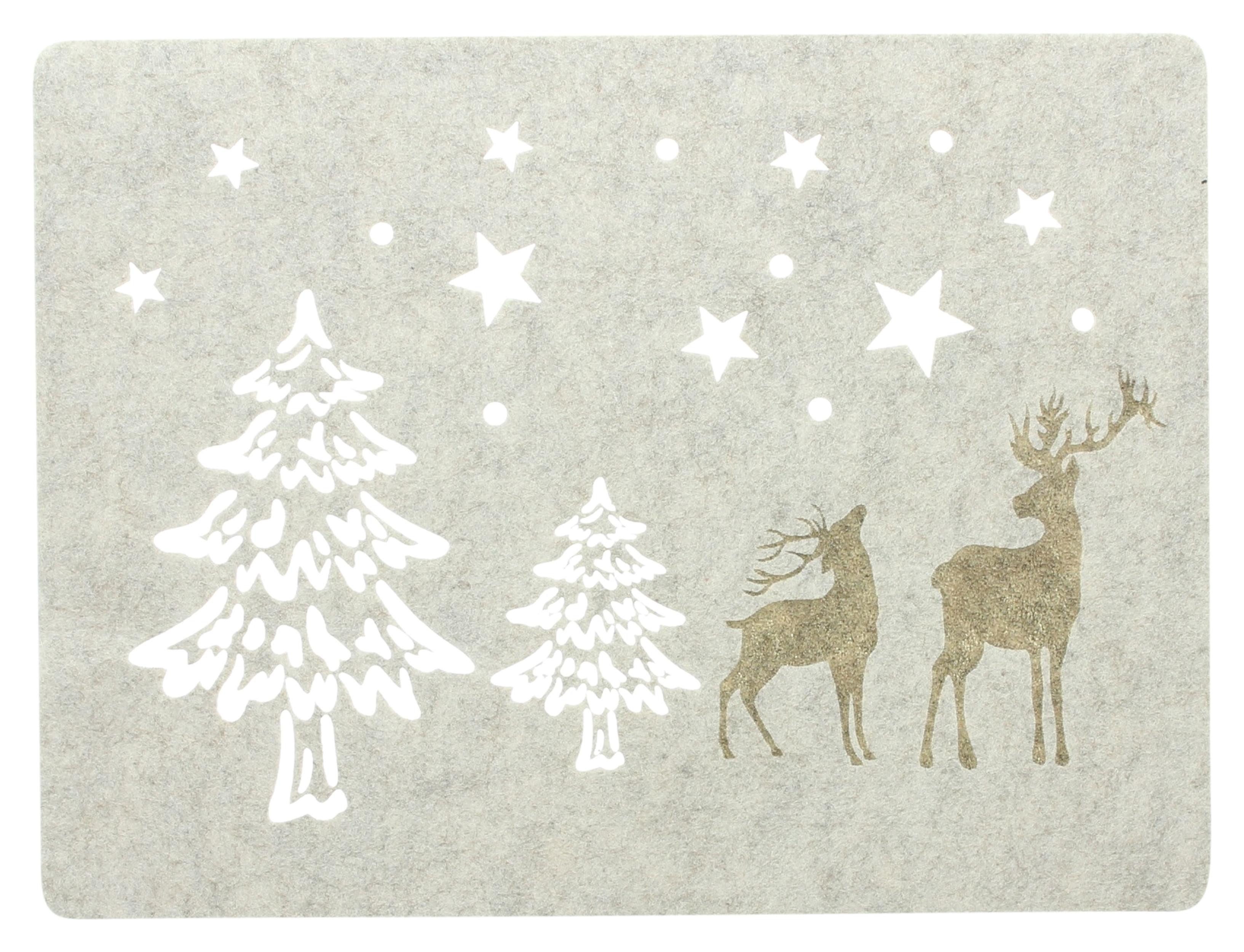Platzset Platzmatte "Winterwald", 4er Set