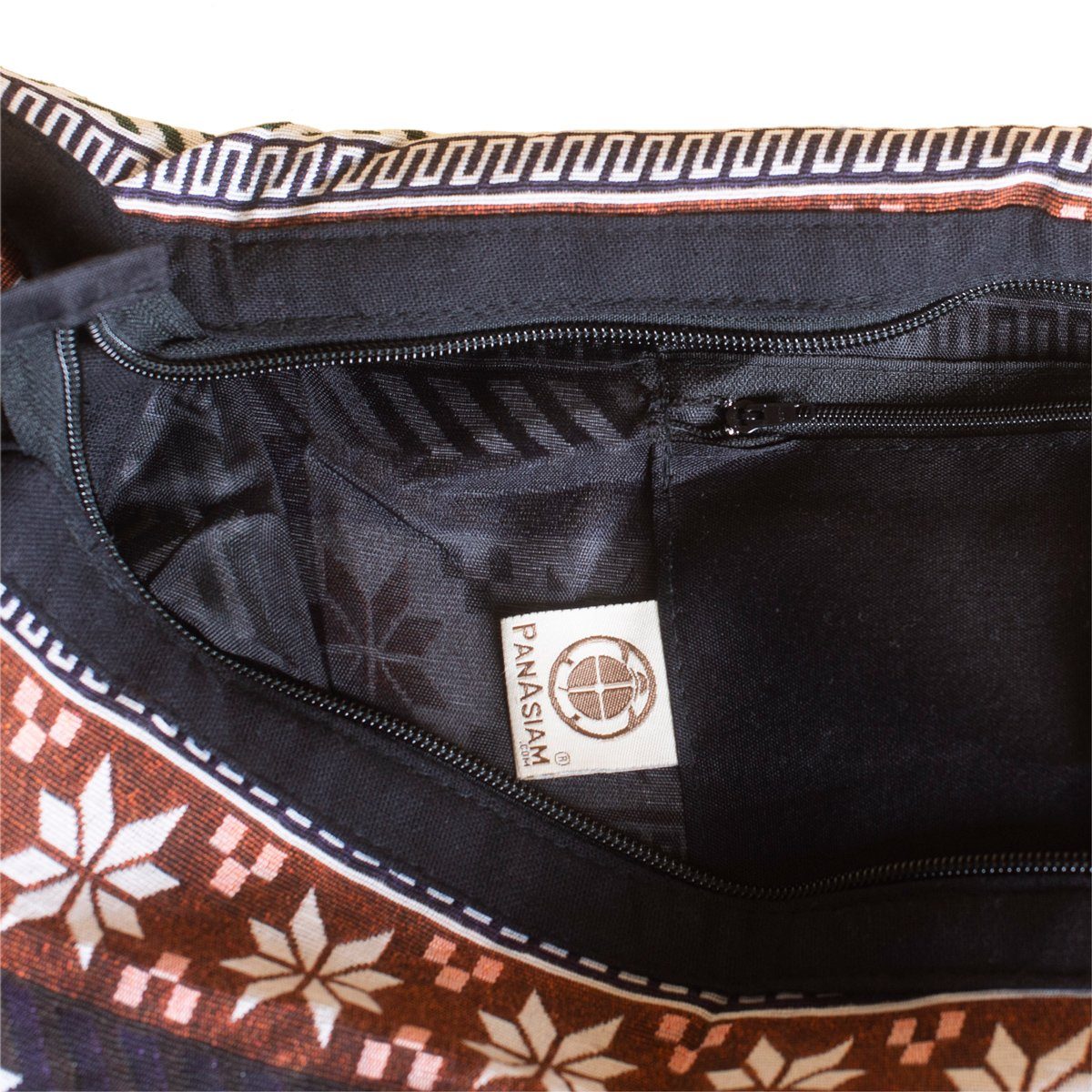 Beuteltasche oder nutzbar dunkelblauton PANASIAM gewebten auch Baumwolle Handtasche fester Yogatasche aus in Wickeltasche, Strandtasche als Designs Umhängetasche Schultertasche LUG