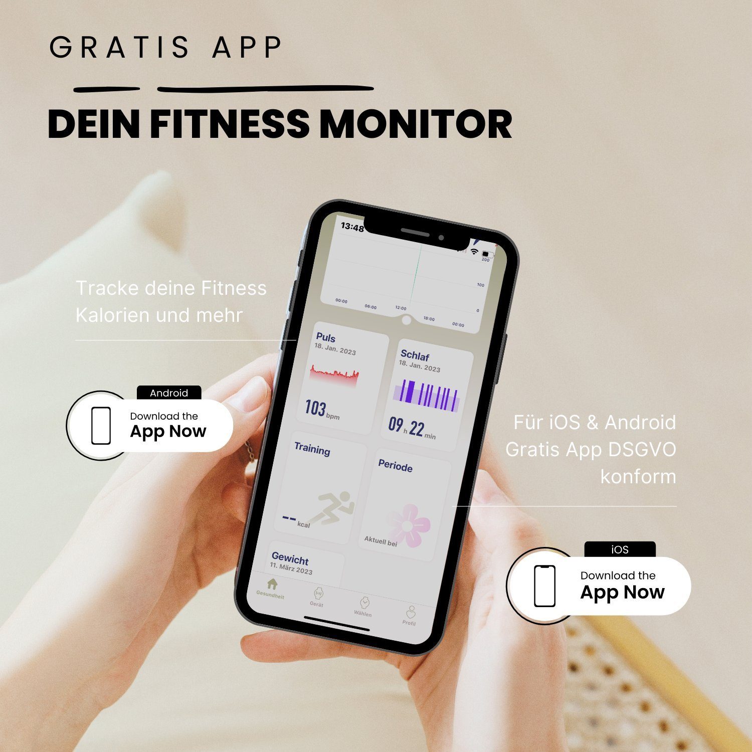 XCOAST SIONA 2 Damen Smartwatch (4,2 cm/1,3 Zoll, iOS Android) classic gold, Fitness Tracker, AMOLED, Blutsauerstoffmesser, 3-tlg., neueste Generation, Wasserdicht, ultra flach, Puls, Blutdruck, brillante Farben
