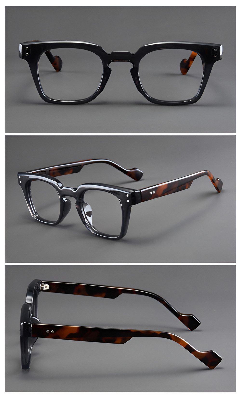 PACIEA Brille Ohne Sehstärke Damen Herren Vintage Mehrfarbig Anti Blaulicht