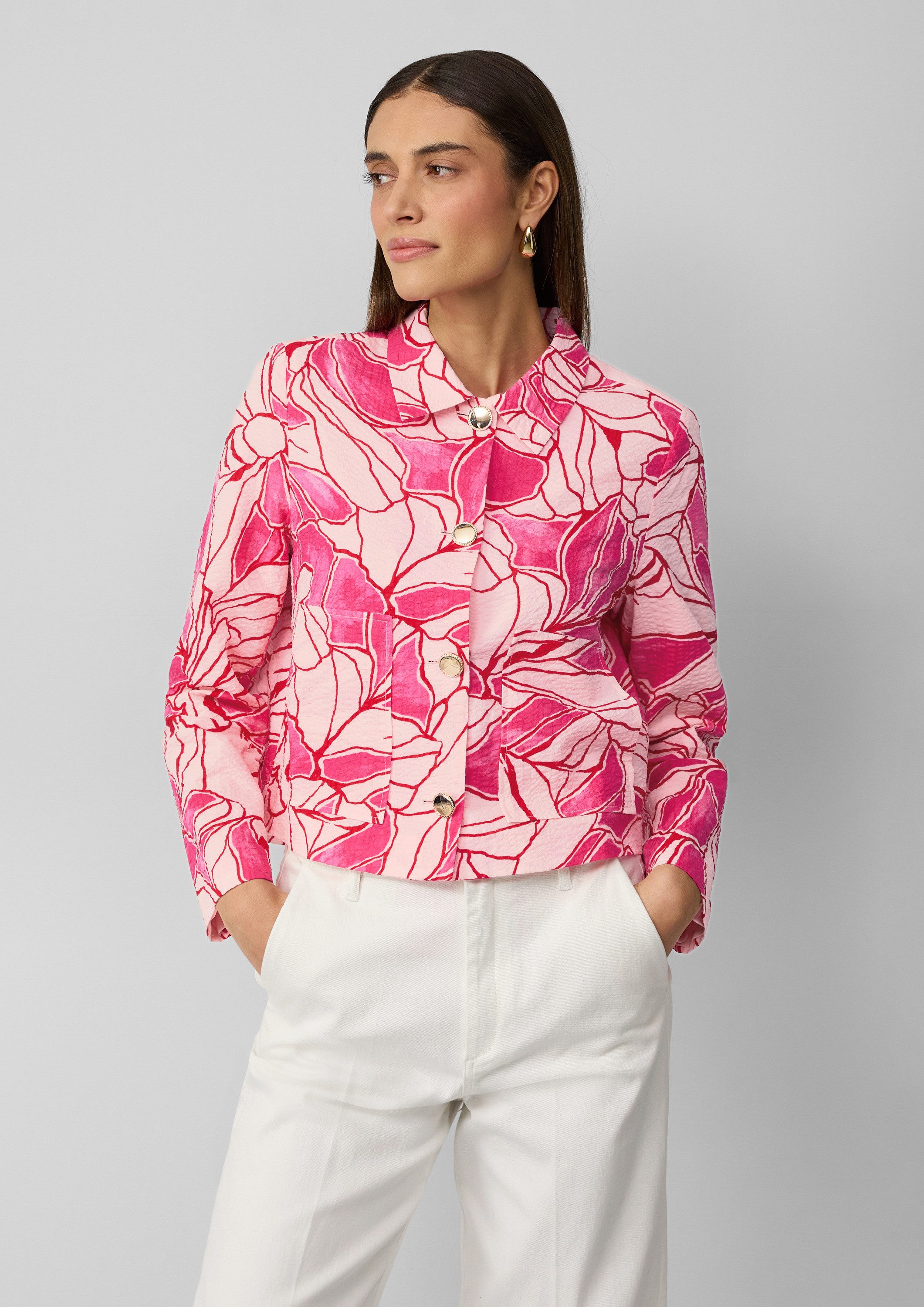 s.Oliver Funktionsjacke Indoor-Jacke Strukturierte Jacke mit All-over-Print