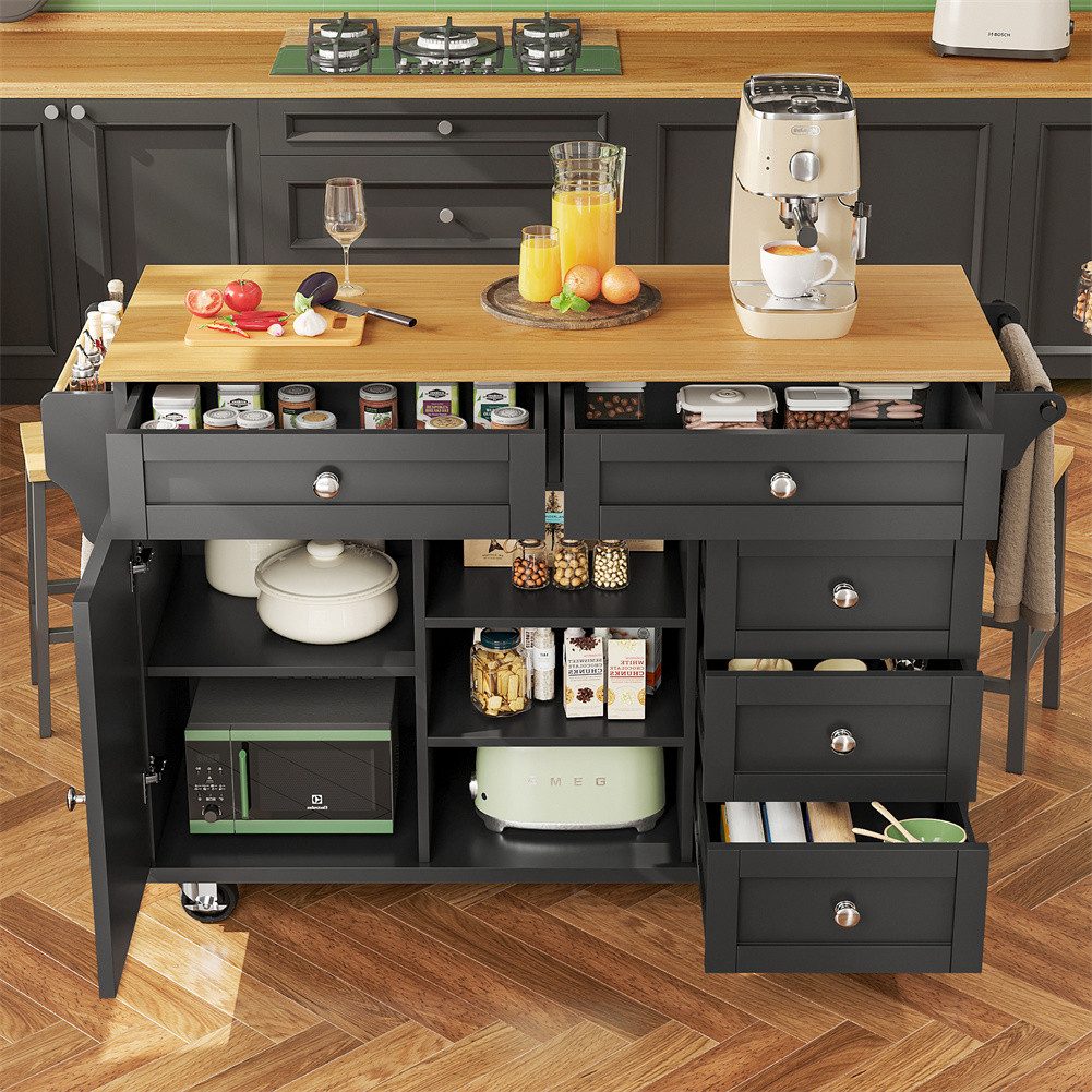 Sweiko Küchenwagen Sideboard Speisewagen mit Arbeitsplatte günstig online kaufen
