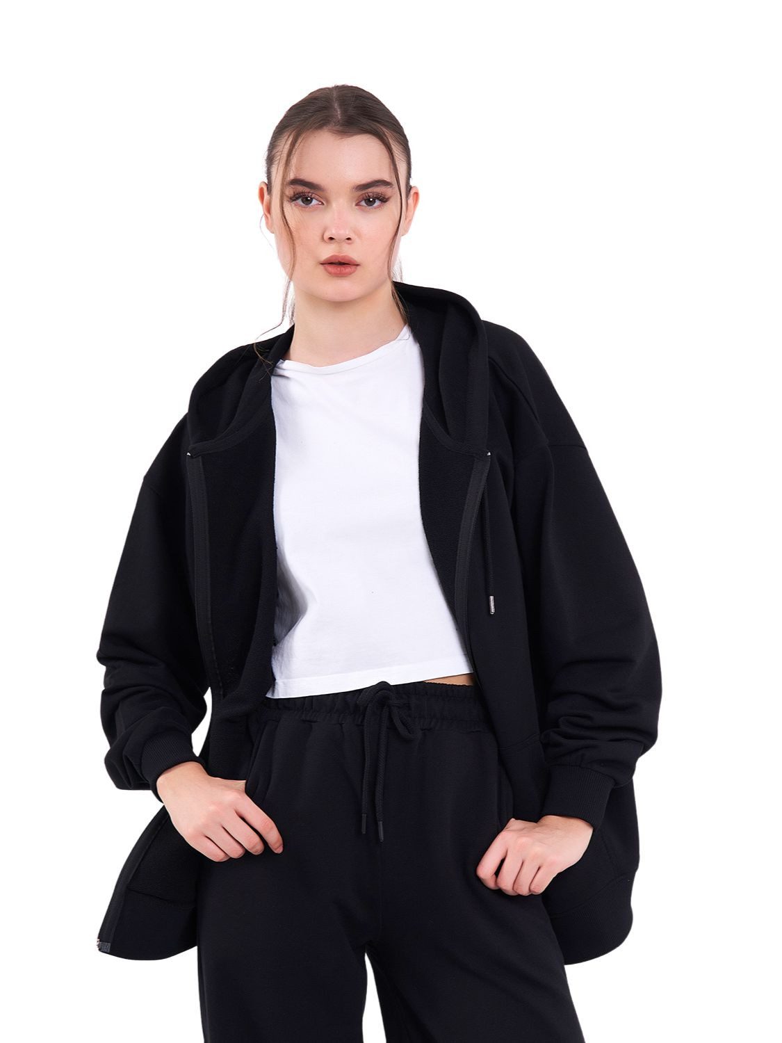 COMEOR Kapuzensweatjacke Damen Bequeme Baumwoll-Hoodie-Jacke Kapuzensweatsh günstig online kaufen