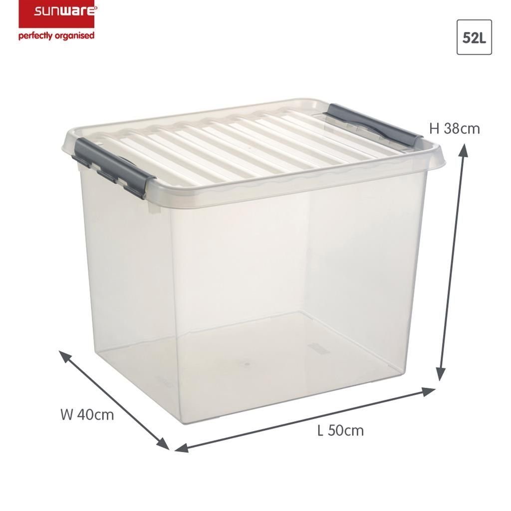 Sunware Aufbewahrungsbox Sunware Aufbewahrungsbox Q-Line mit Deckel 50 x 40