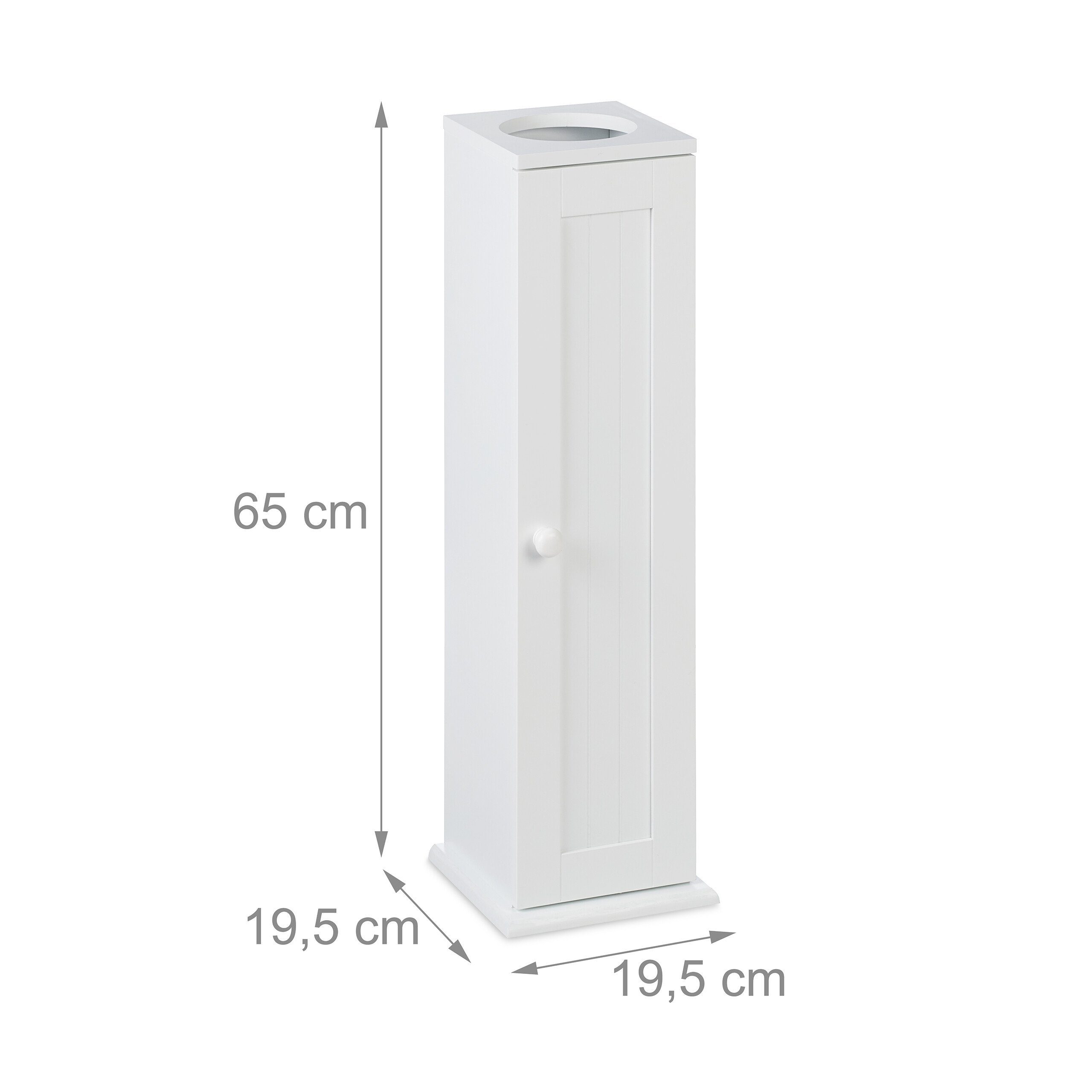 relaxdays Badregal Schmaler Toilettenschrank mit 2 Ablagen, 1-tlg. – Bild 4 von 5