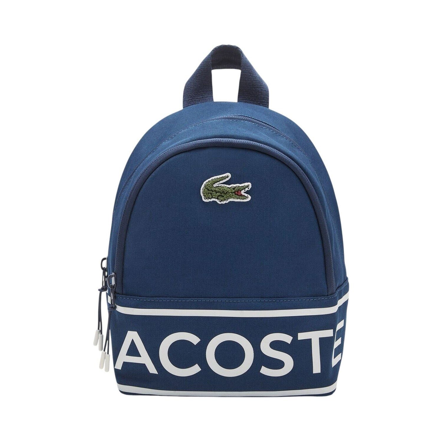 Lacoste Kinderrucksack Lacoste Kids kleiner Rucksack Blau mit flauschigem Krokodil-Logo