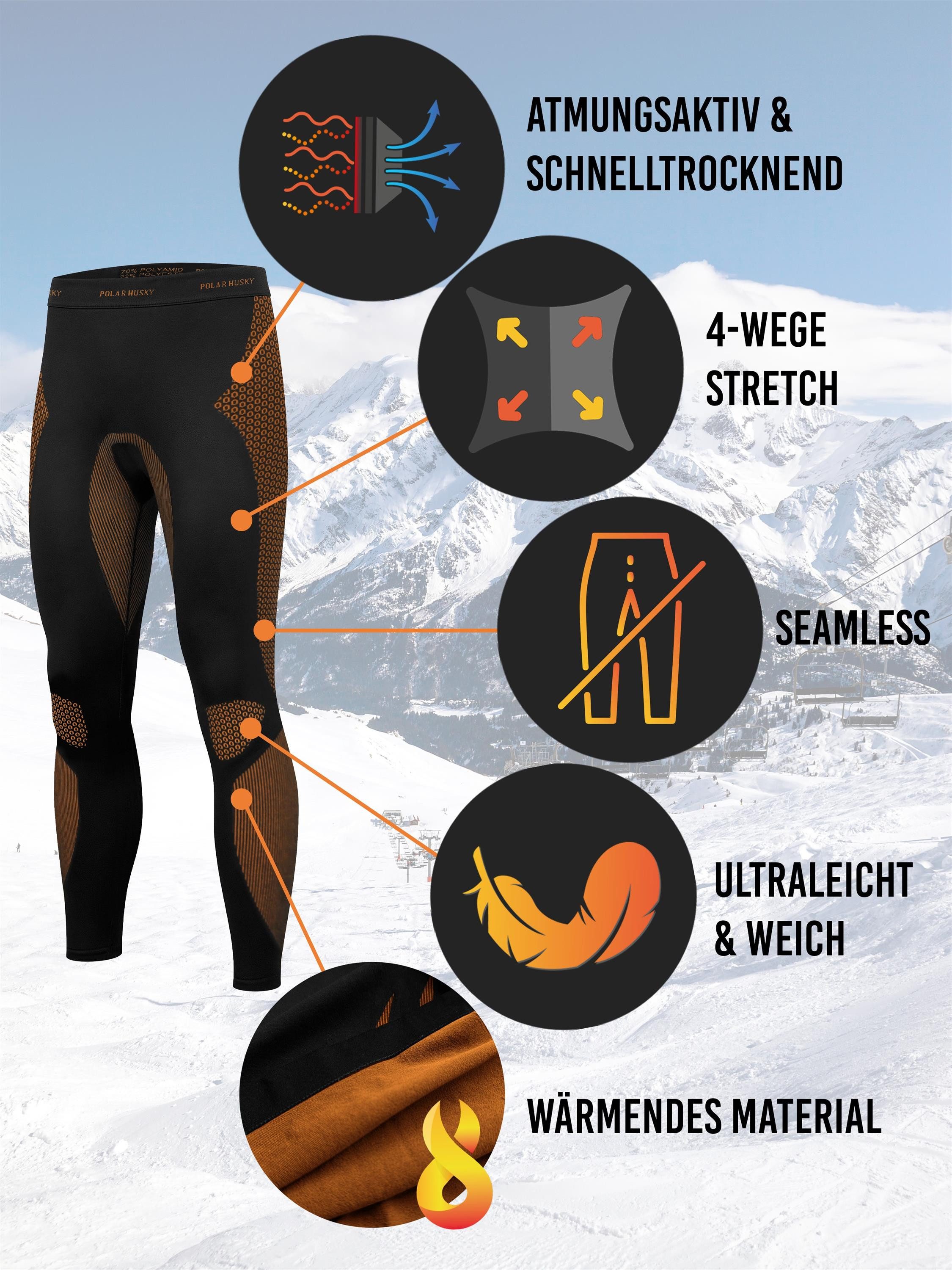 normani Thermounterhose Thermohose für Männer