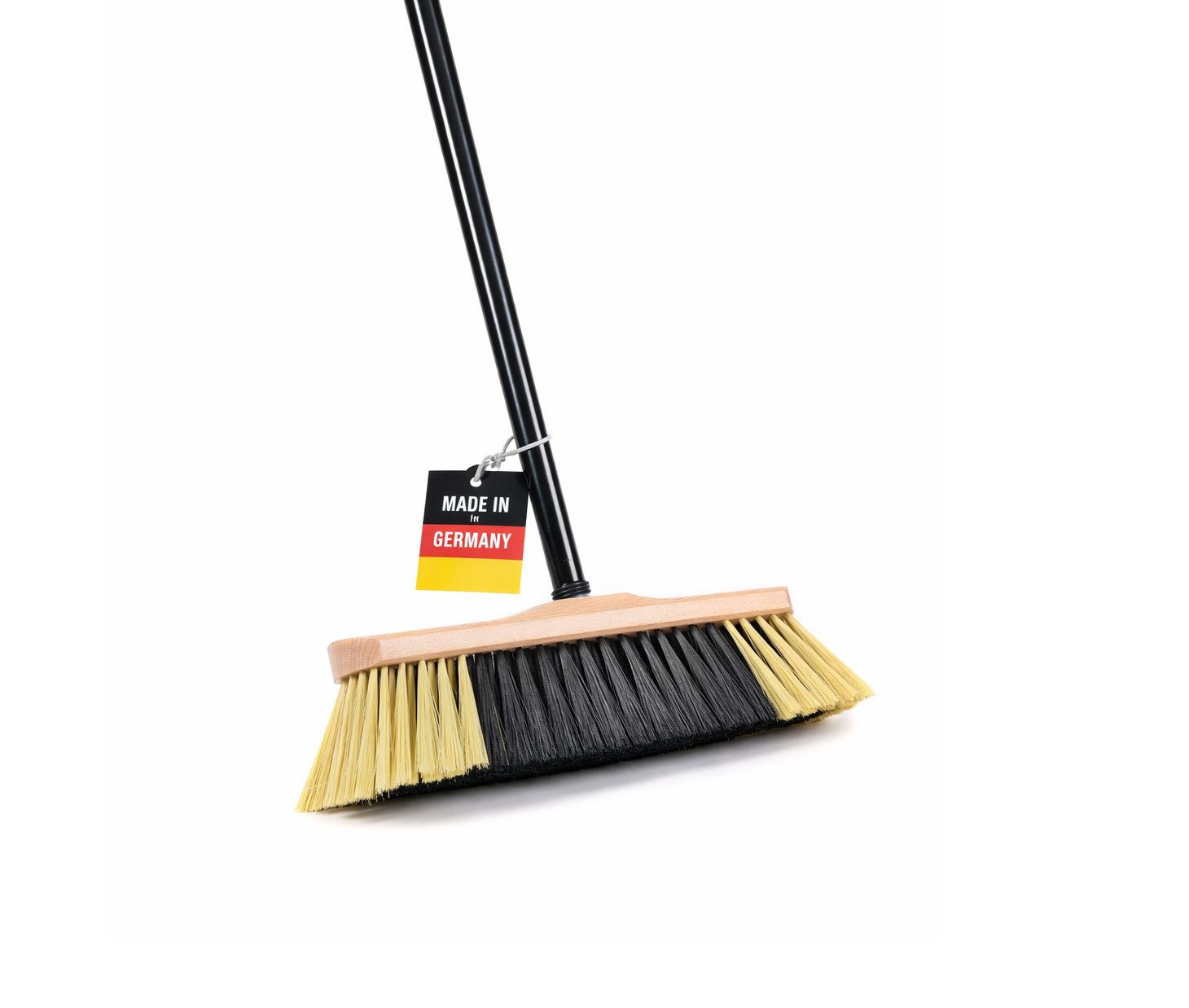 BawiTec Kehrgarnitur Hochwertiger Zimmerbesen Haushaltsbesen Besen mit Stiel, Fliesen, Laminat, Vinylböden, Parkettböden, Korkböden, PVC-Böden