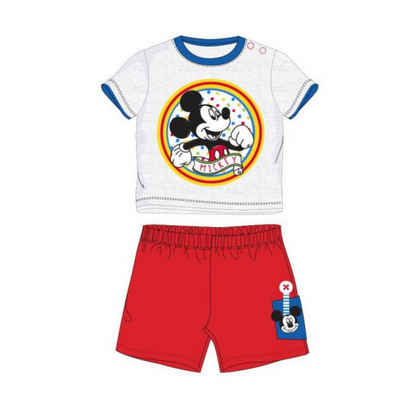 Disney Baby Shirt & Hose Mickey Mouse Baby-Bekleidungs-Set für Jungen, Graues Shirt & Hose in (Set, 2-tlg)