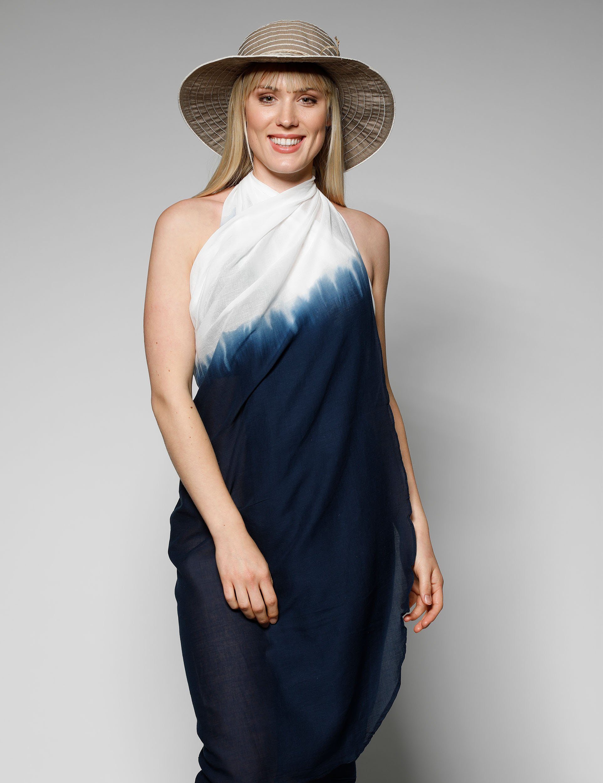 Poncho navy Pareo Fraas (1-St)