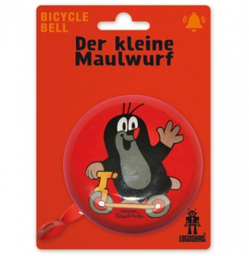 LOGOSHIRT Fahrradklingel Der Kleine Maulwurf mit Roller: XXL Ø 80mm. Die Kult-Glocke