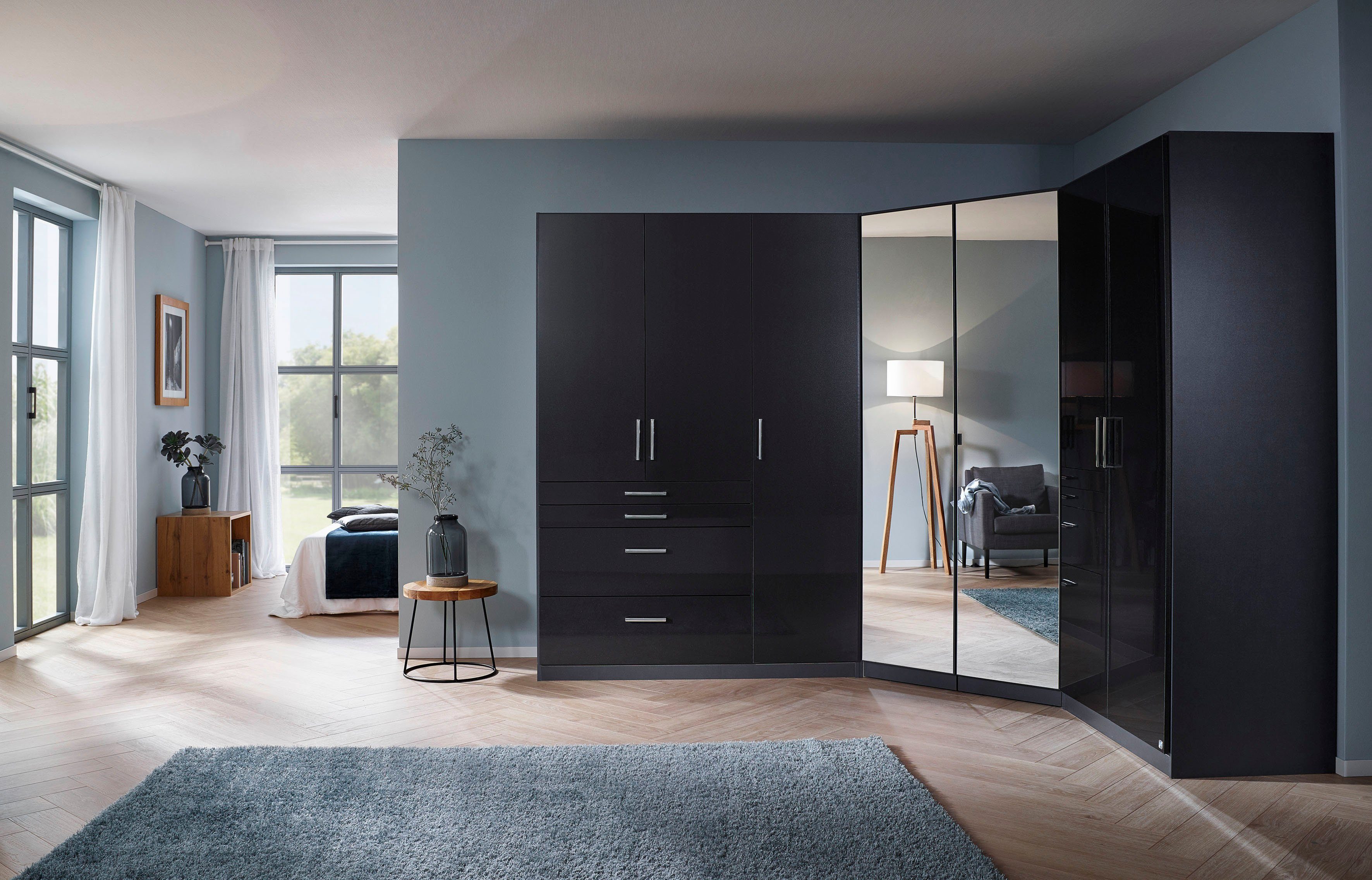 rauch Schrank-Set Kleiderschrank Schrank Garderobe Garderobenschrank Eckschrank HOMBURG, (Set), viel Stauraum, oberer Schubkasten mit Einteilung MADE IN GERMANY