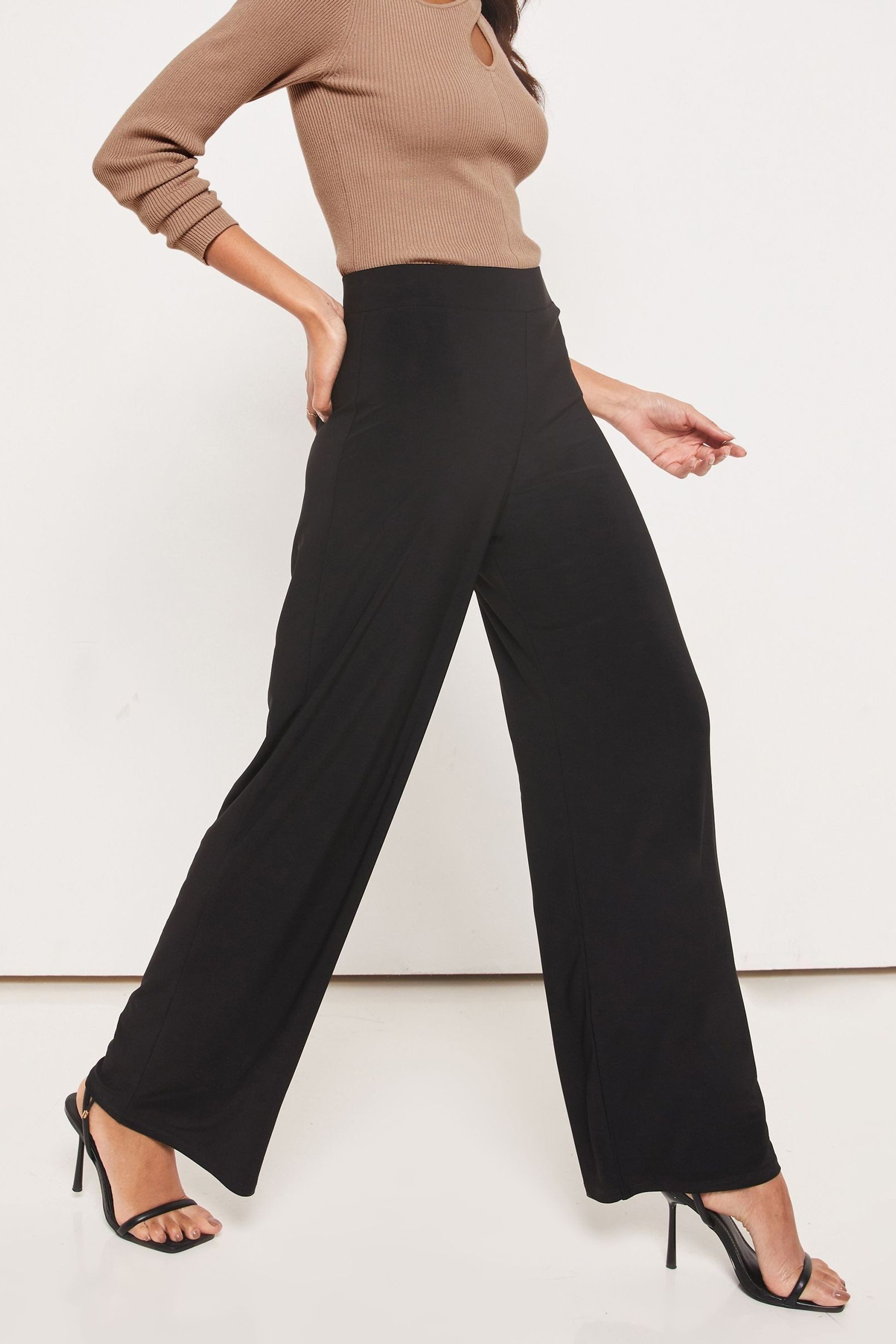 LIPSY Taillenhose Lipsy Hose mit hohem Bund und weitem Bein, Tall (1-tlg)