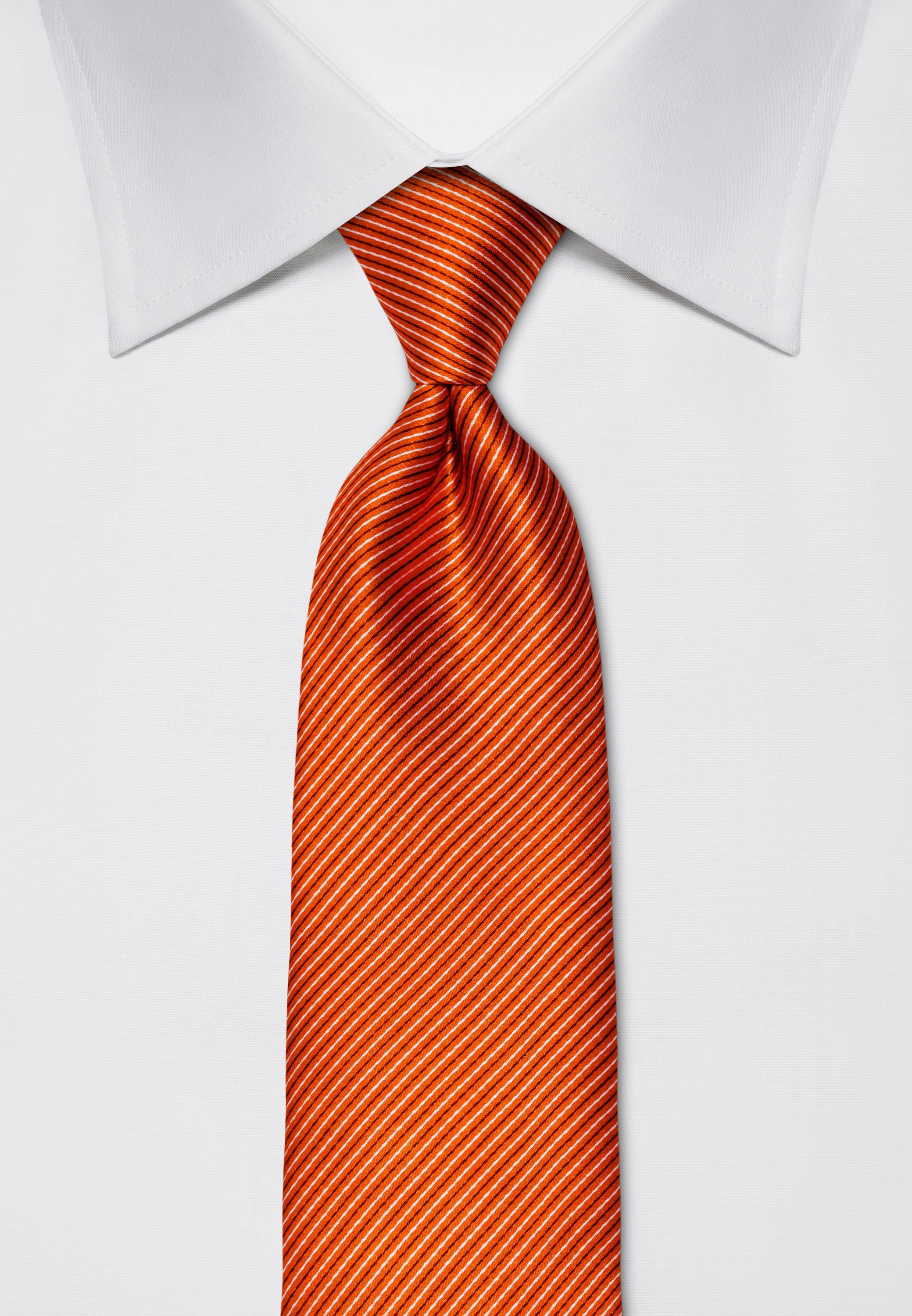 Krawatte Vincenzo orange gestreift Boretti