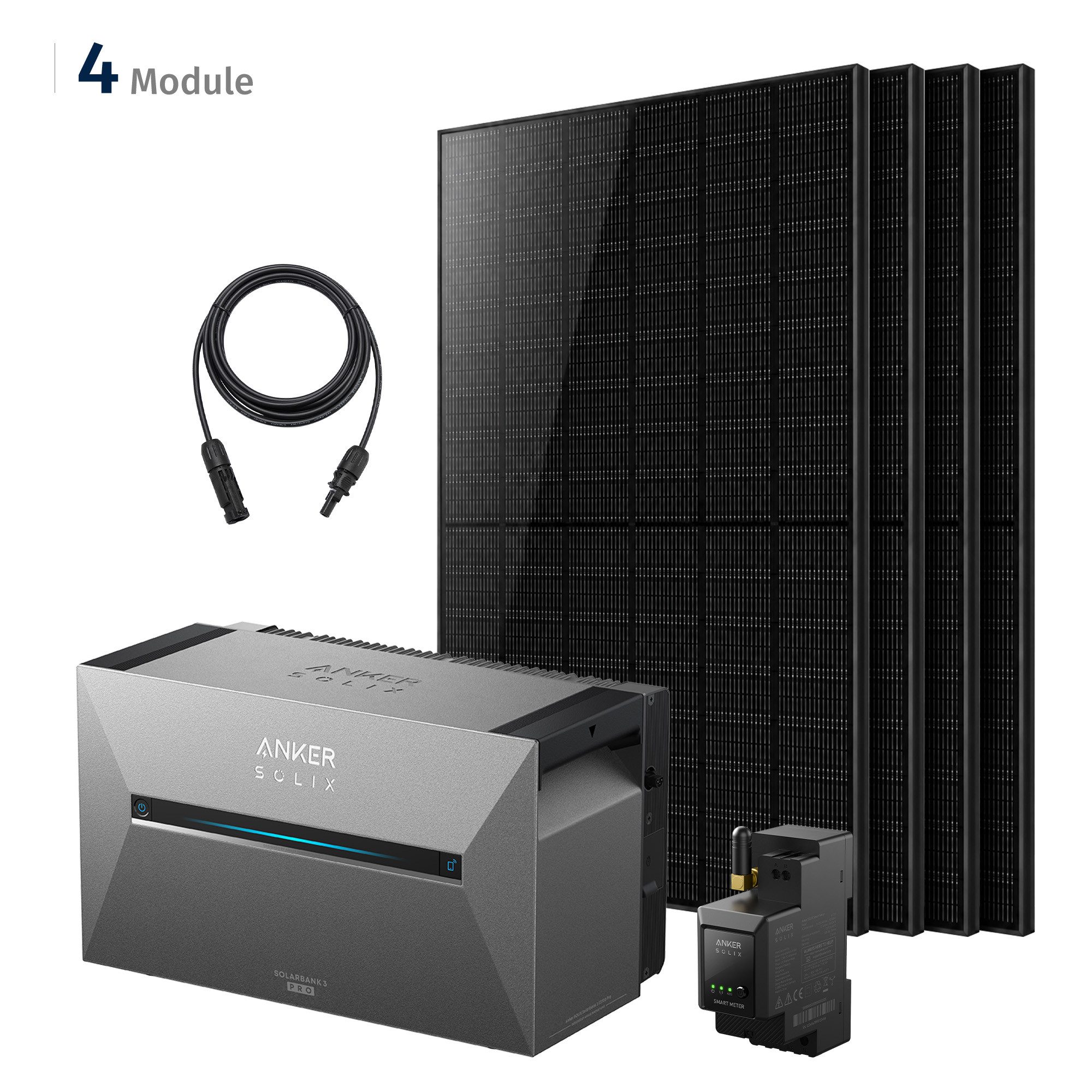 SolarMars Balkonkraftwerk 2000W mit Speicher komplett Set inkl. Anker Solix Solarbank 2/3/4 Pro