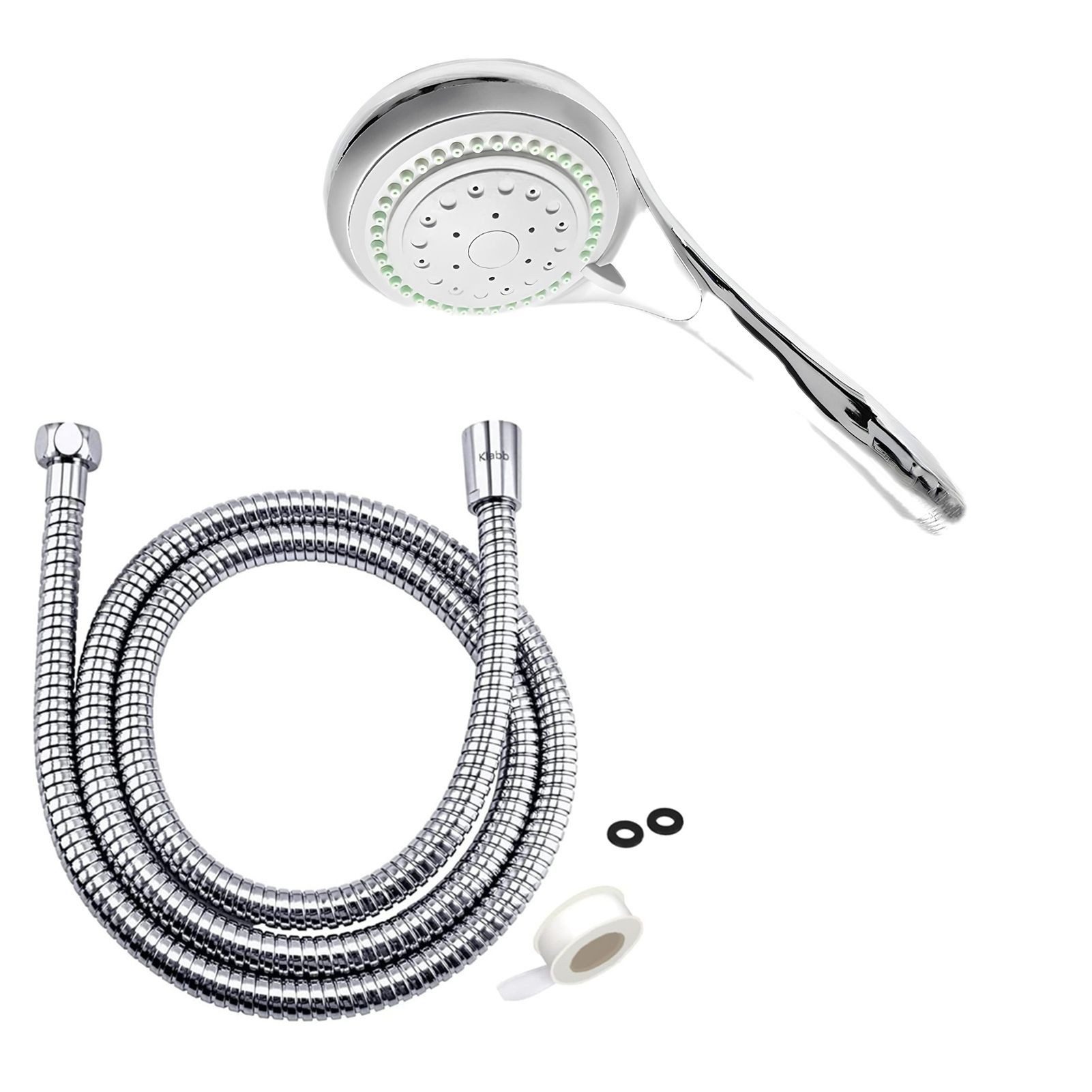 Handbrause BrauseSet,3Funktionen Wassersparend Handbrause +2mChrom-Brauseschlauch