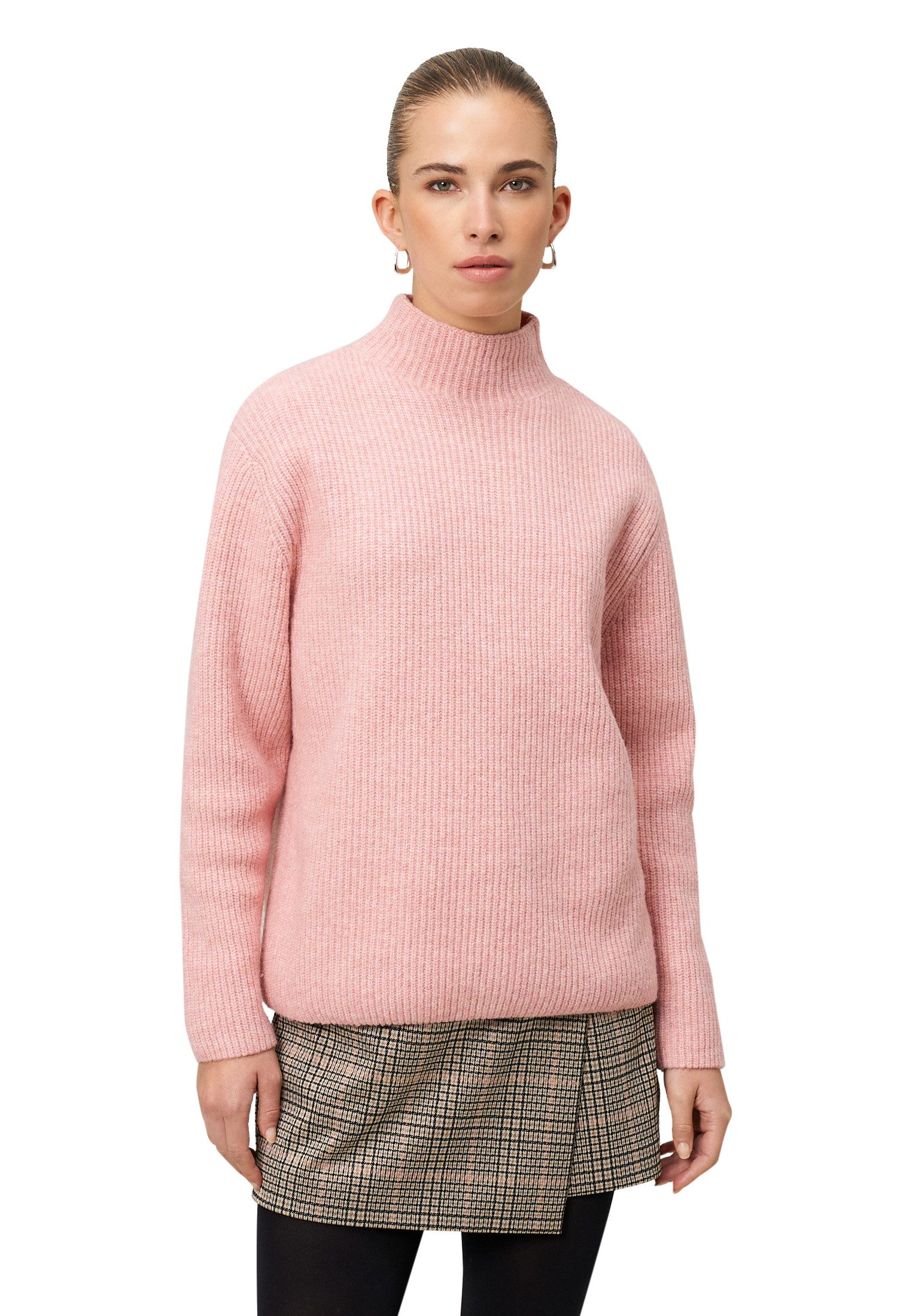 Zero Strickpullover Damen mit Stehkragen (1-tlg) Plain/ohne Details