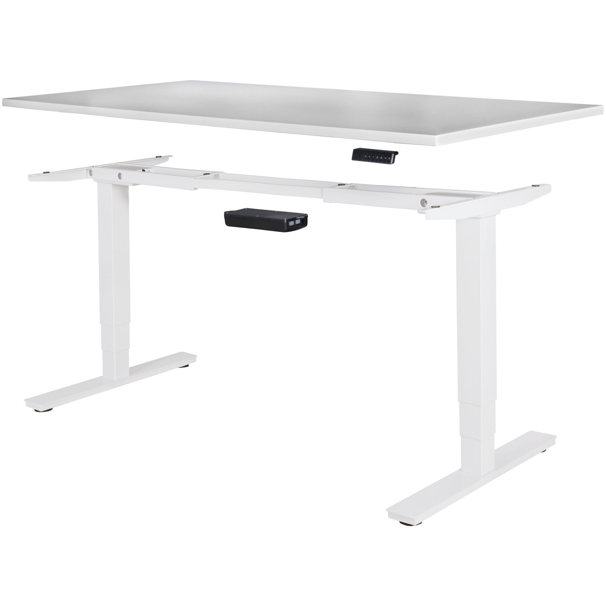 KADIMA Tischgestell Stehen/Sitzen Elektrisches Weiß Schreibtischgestell - im DESIGN Ergonomisch