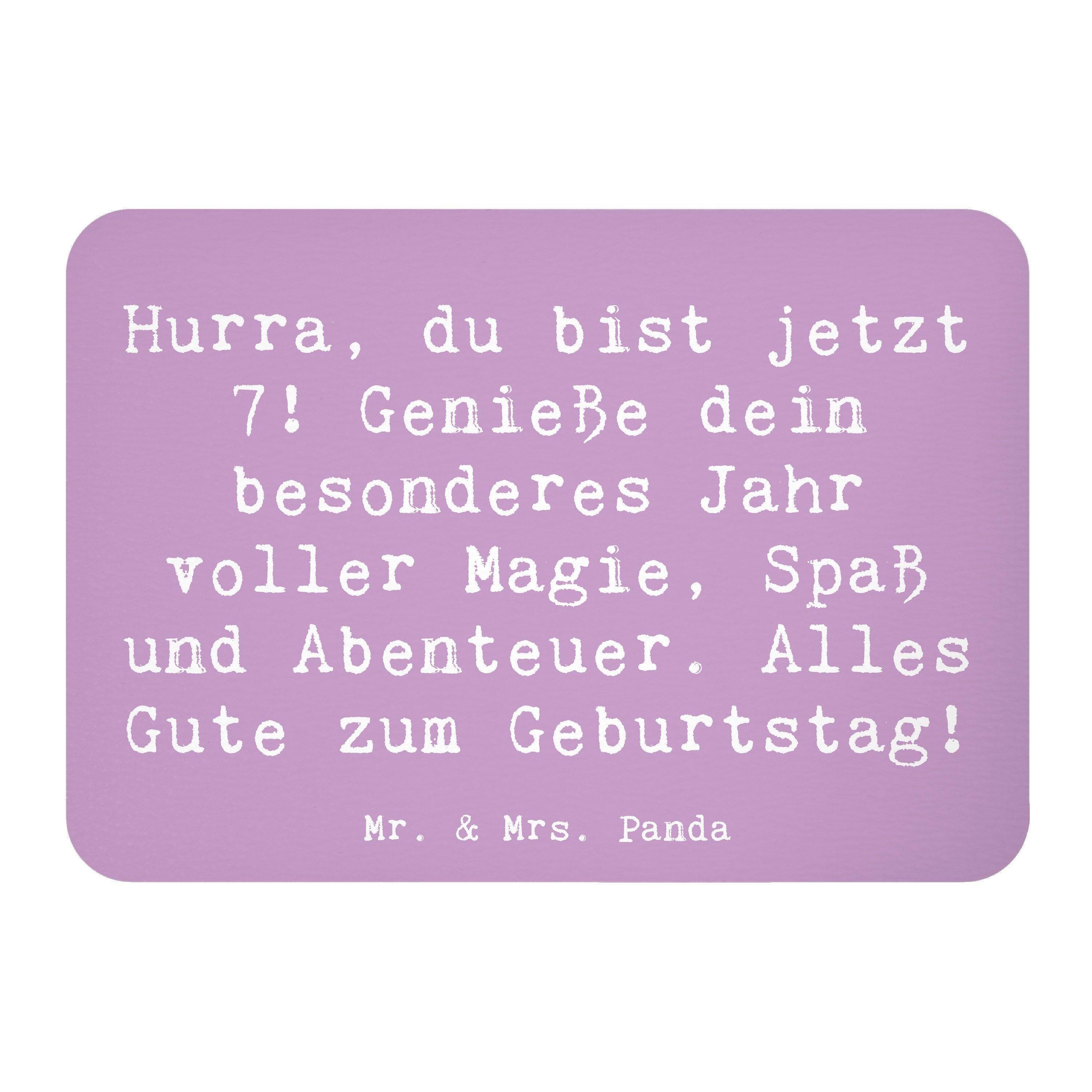 Magnet Spruch 7. Geburtstag - Lavendeltraum - Geschenk, Spaß, Geburtstagsfei