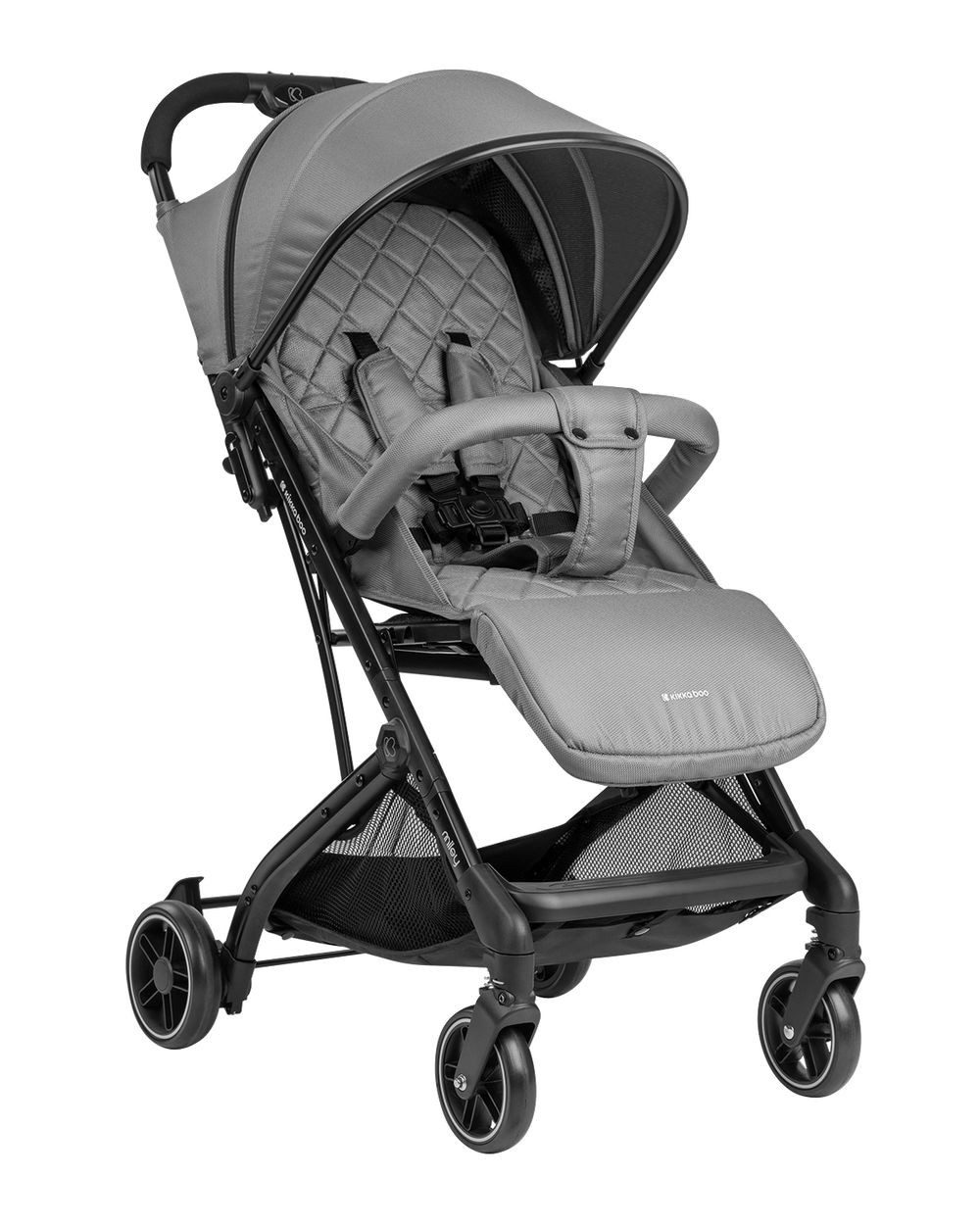 Kikkaboo Kinder-Buggy Kinderwagen Miley mit Fußsack, Fußstütze verstellbar, klappbar, Korb