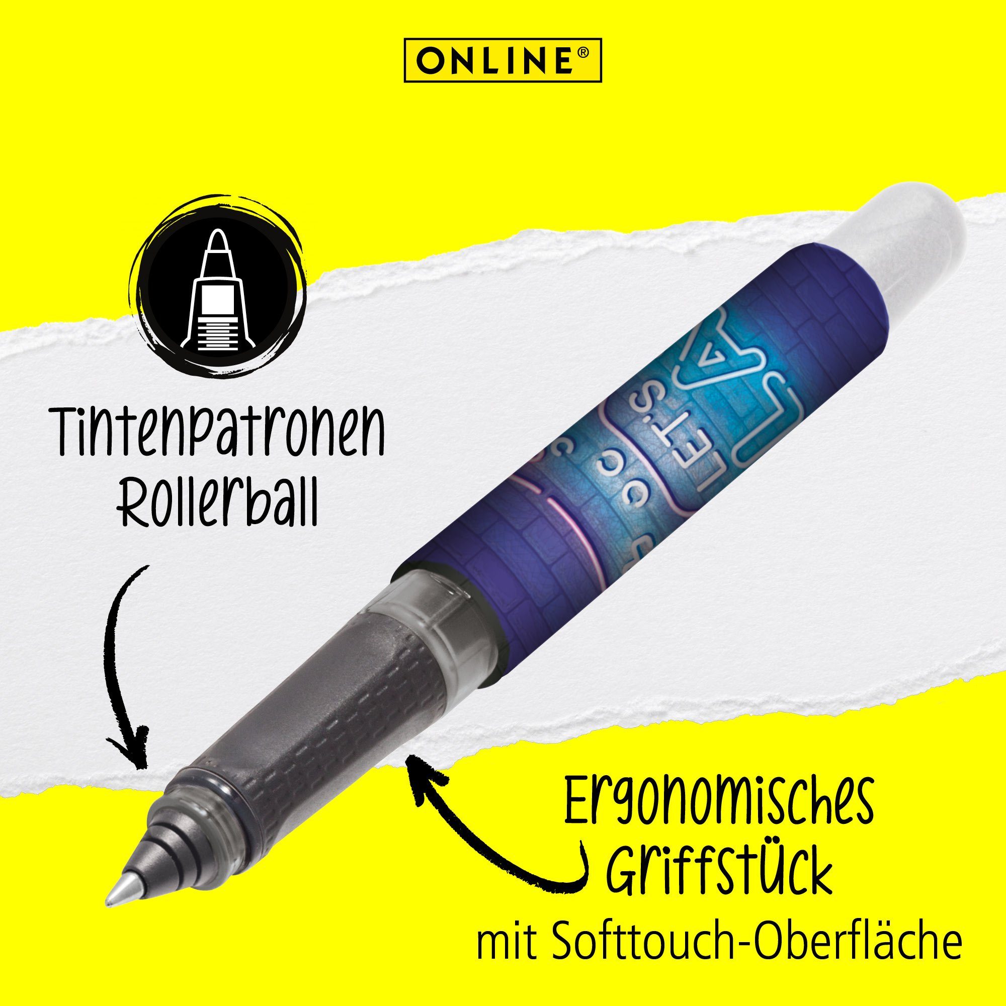 hergestellt für Let's Pen in ergonomisch, Online Tintenroller Tintenpatronen-Rollerball, College Play die Deutschland Schule, ideal
