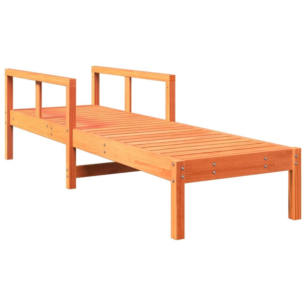 vidaXL Gartenliege Sonnenliege Wachsbraun 199,5x62x55 cm günstig online kaufen