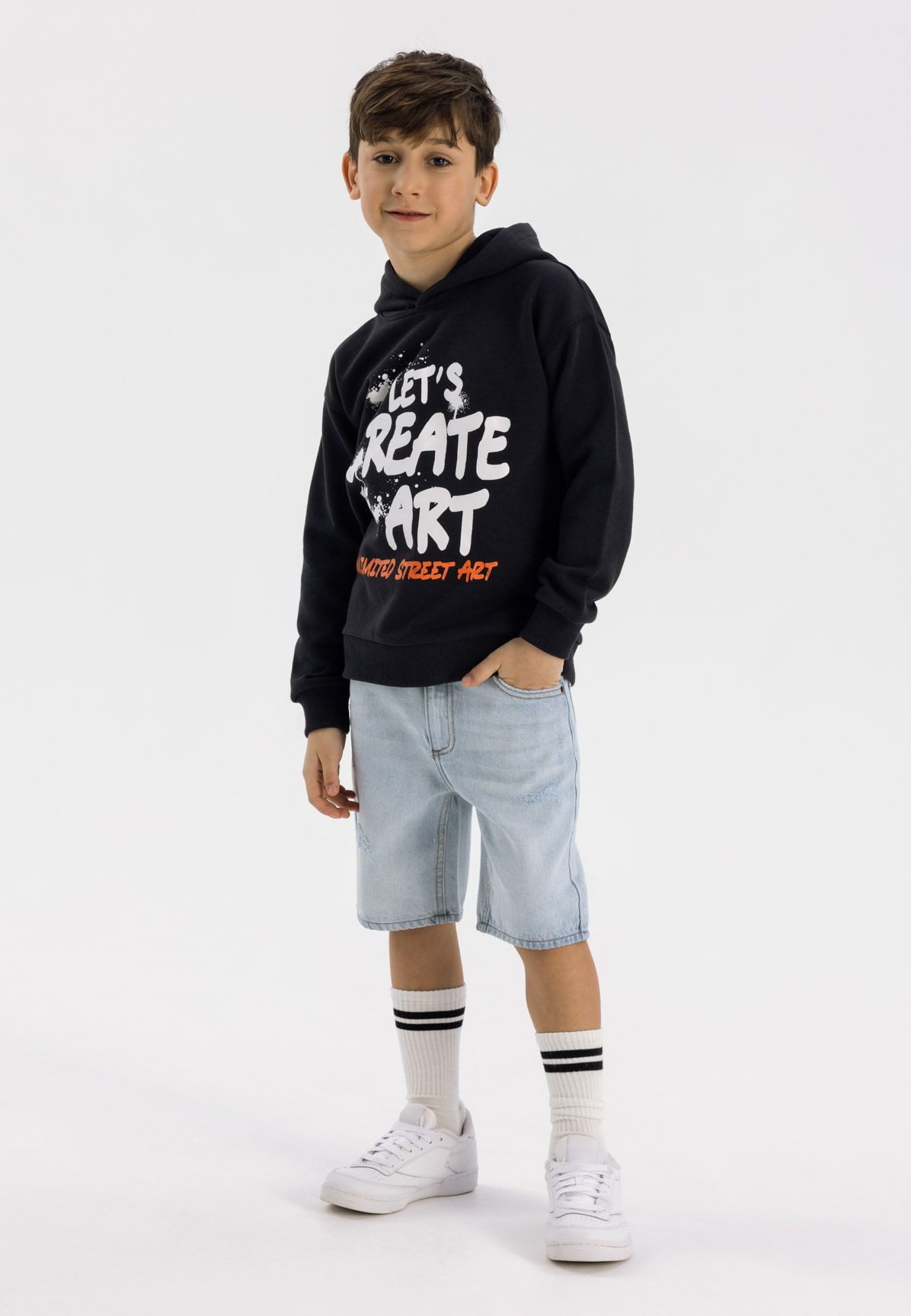MINOTI Jeansshorts Denim-Shorts mit abgeriebenen Kanten günstig online kaufen