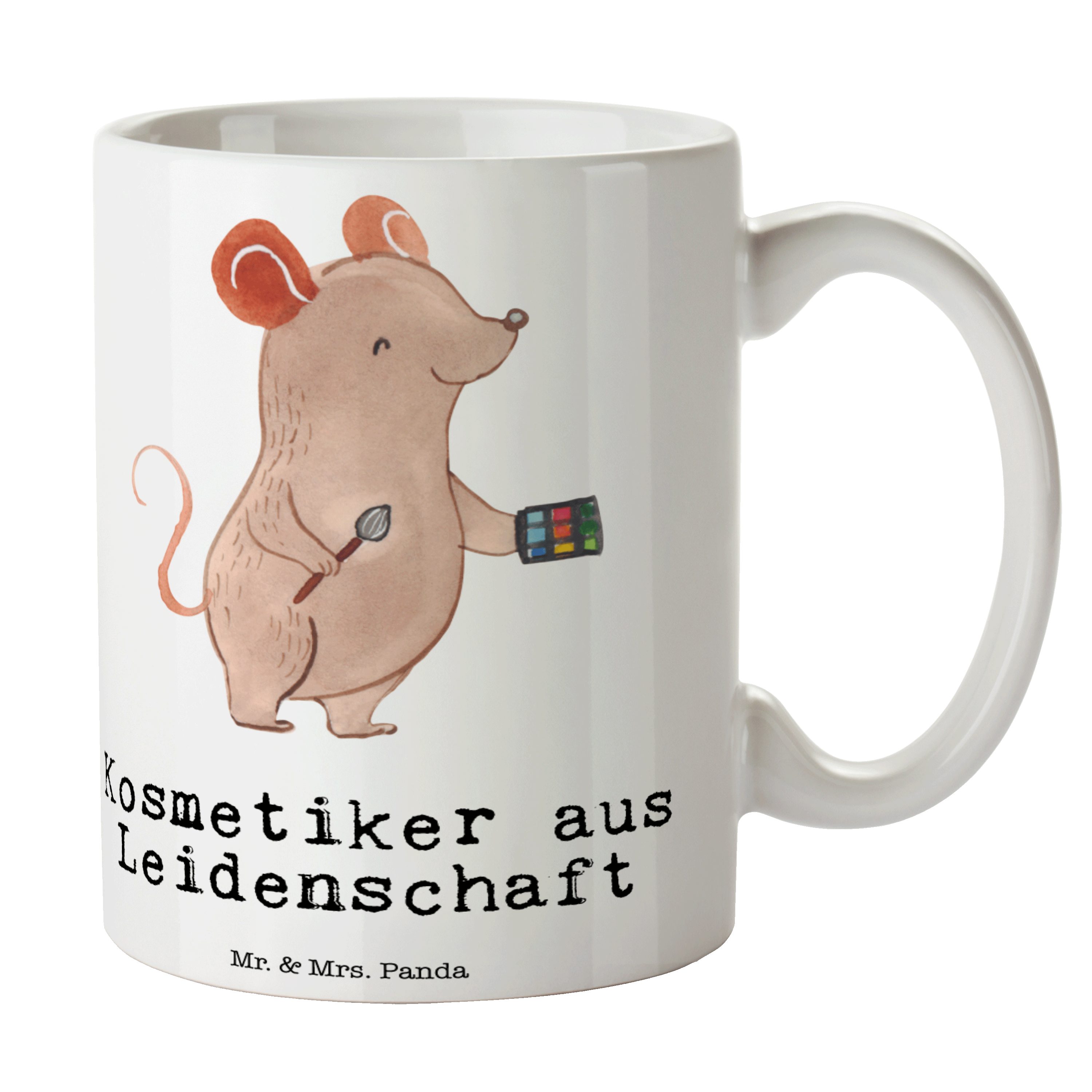 Mr. & Mrs. Tasse Keramik Panda Teetasse, aus Maskenbildne, Geschenk, Weiß Leidenschaft - Kosmetiker 