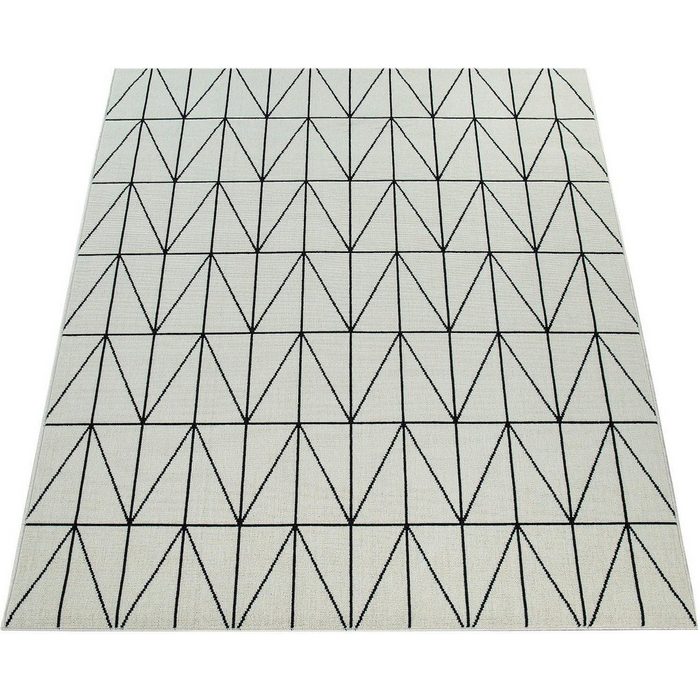 Teppich Brugge 224 Paco Home rechteckig Höhe: 4 mm Flachgewebe modernes gemetrisches Muster In- und Outdoor geeignet
