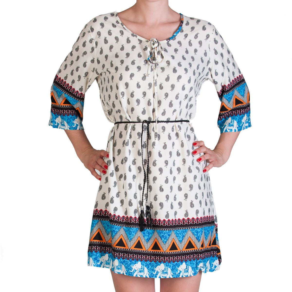 PANASIAM Tunikakleid Summerdress Leichtes Sommerkleid 2166B