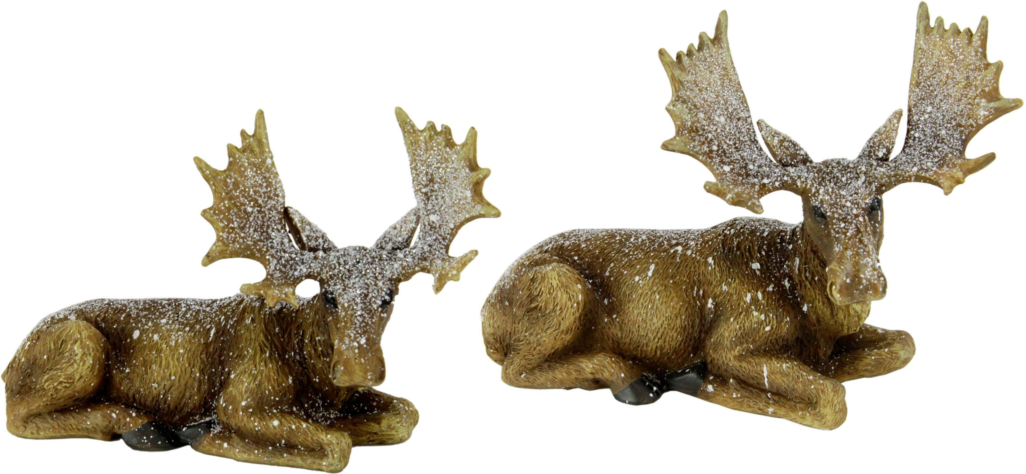 I.GE.A. Tierfigur »Elch liegend« (Set, 2 Stück), Polyresin online