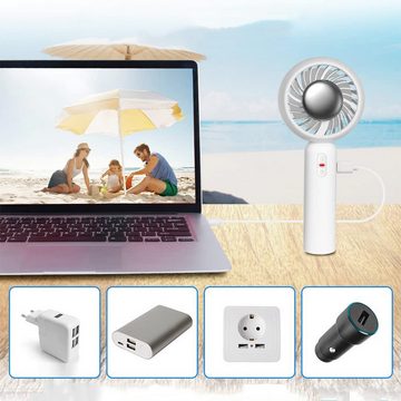 Gontence Deckenventilator Mini Ventilator Handventilator, Ventilator Klein mit kühlung,USB akku, Tragbarer Taschenventilator Fan Lüfter