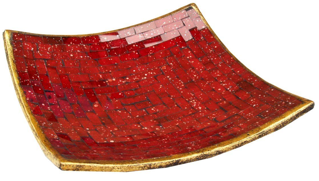 Guru-Shop Dekoschale Eckige Mosaikschale, Untersetzer, Dekoschale,..