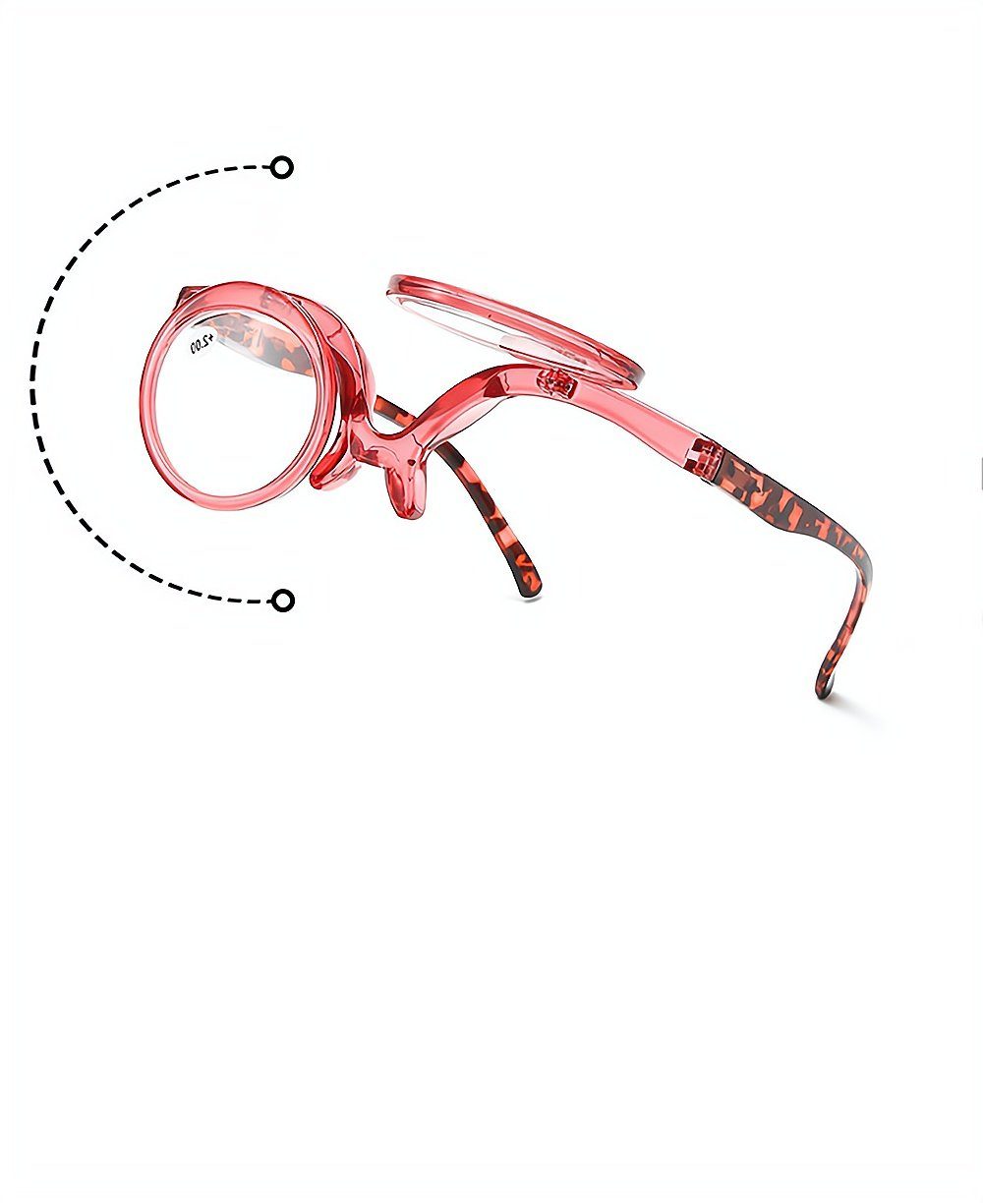 Computerbrille Rahmen Blaulichtfilter Runde Lesebrille Herren rosa Damen PACIEA Ultraleicht