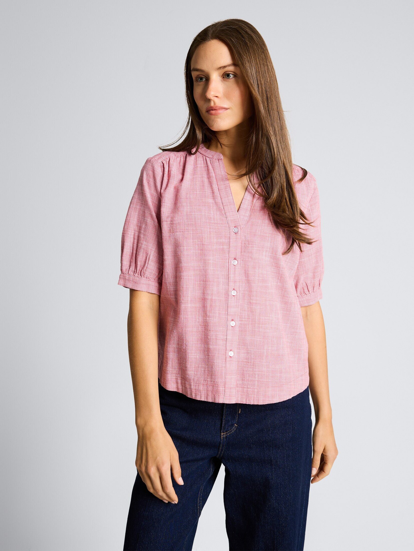 TOM TAILOR Kurzarmbluse Blusen & Shirts Bluse aus Baumwolle