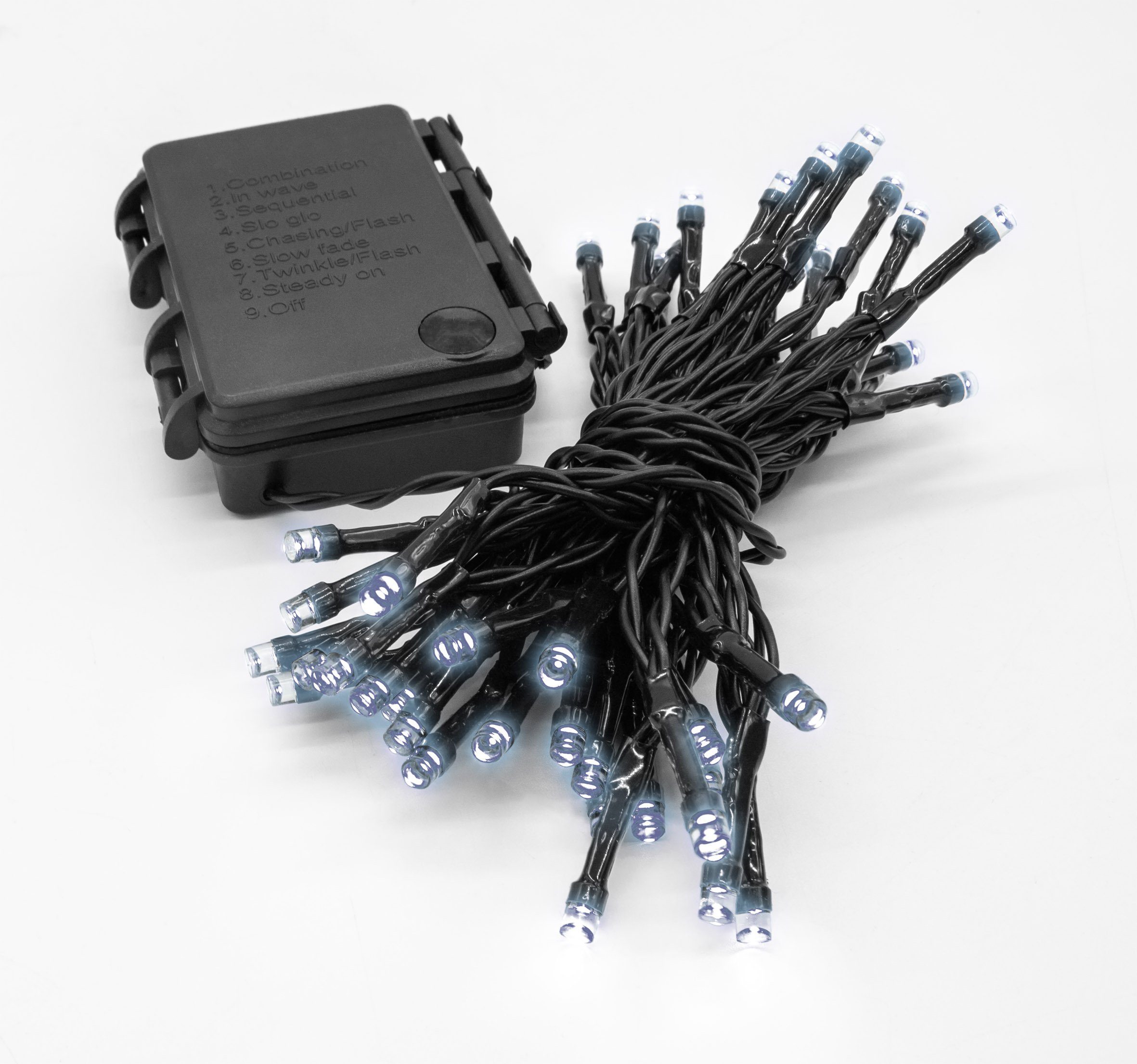 Spetebo LED-Lichterkette Außen Lichterkette kalt weiß mit Timer 24 LED, Gar günstig online kaufen